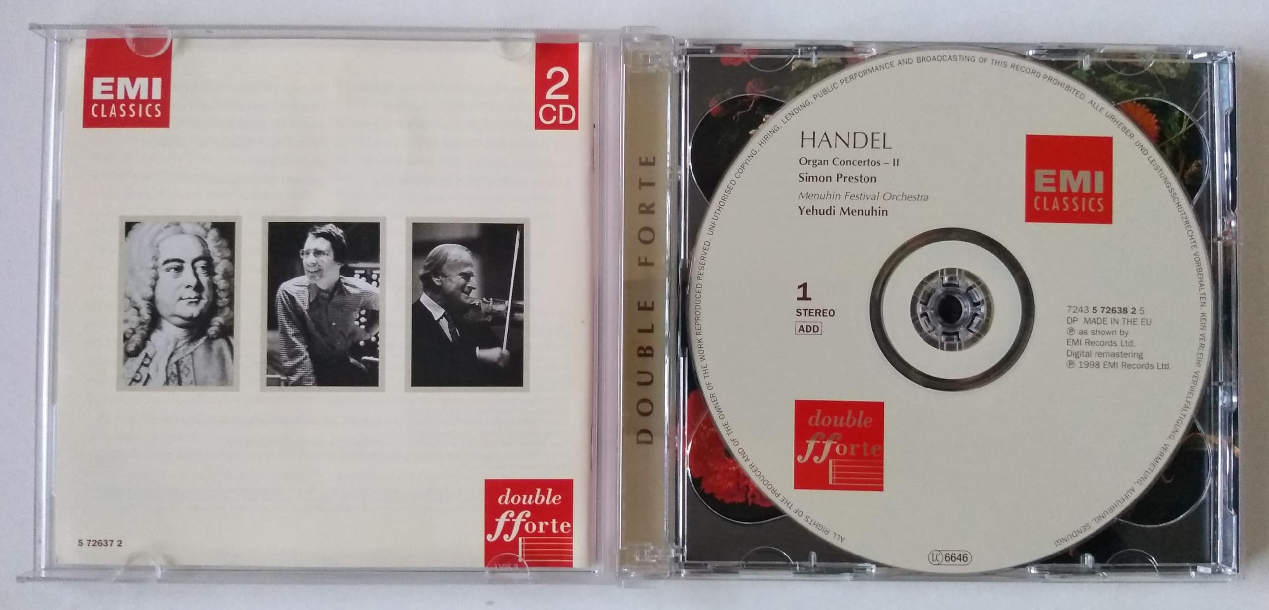 Handel - Organ Concertos I 2xCD album