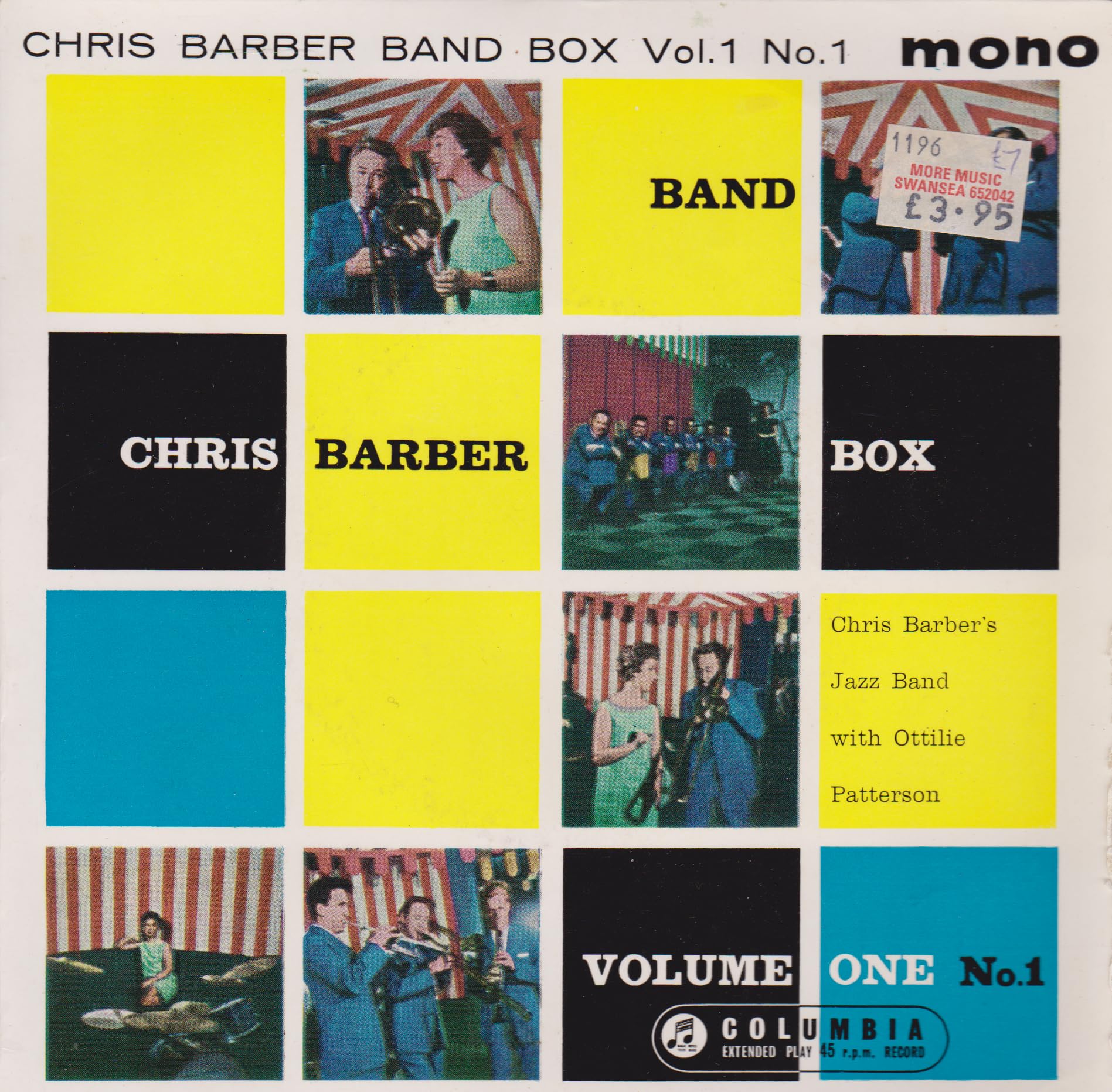 Chris Barber's Jazz Band With Ottilie Patterson – Chris Barber Band Box Vol. 1 No. 1 (1959) 7" vinyl EP VG/VG