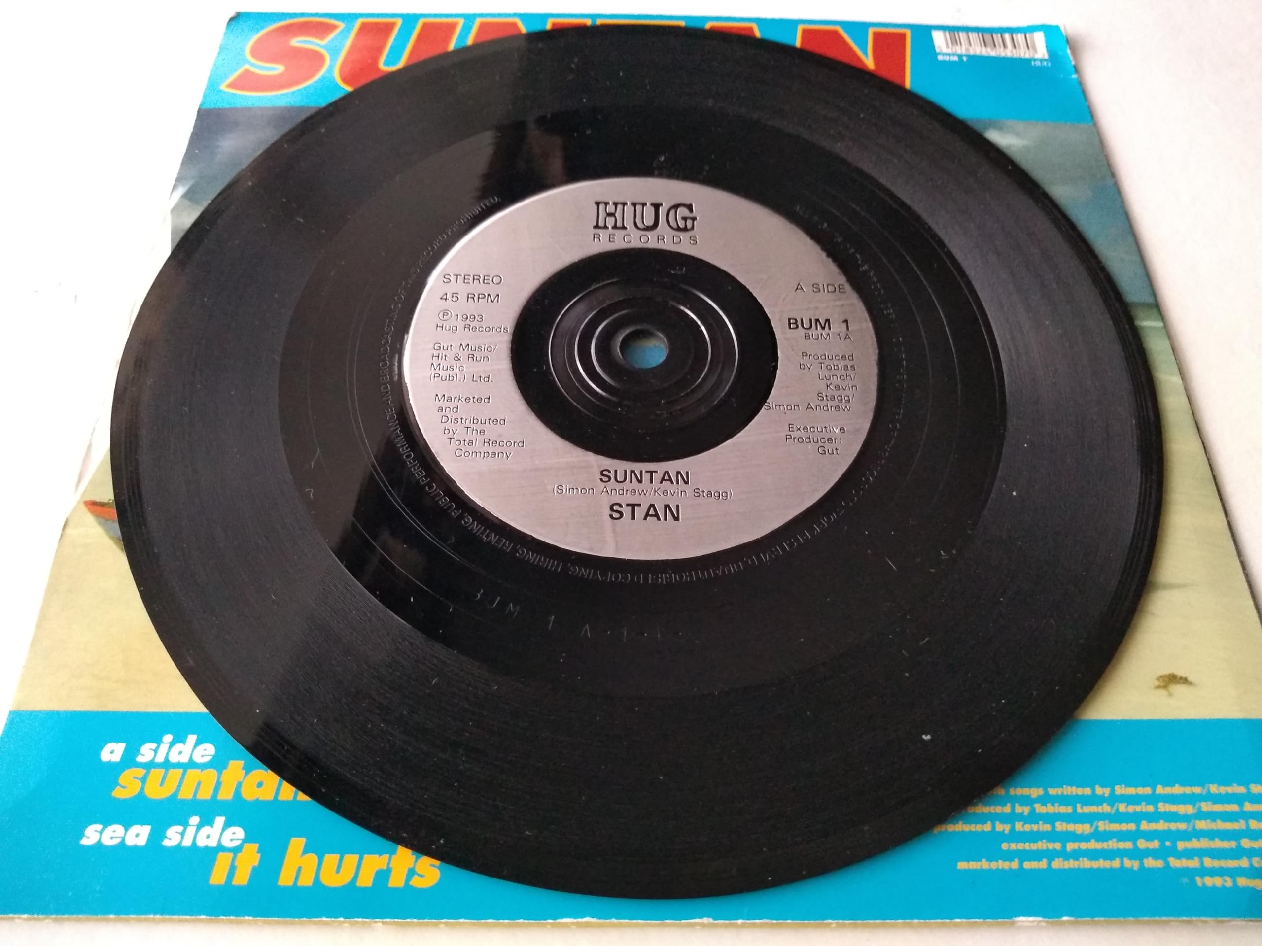 Stan ‎– Suntan (Hug 1993) 7" vinyl single VG/VG
