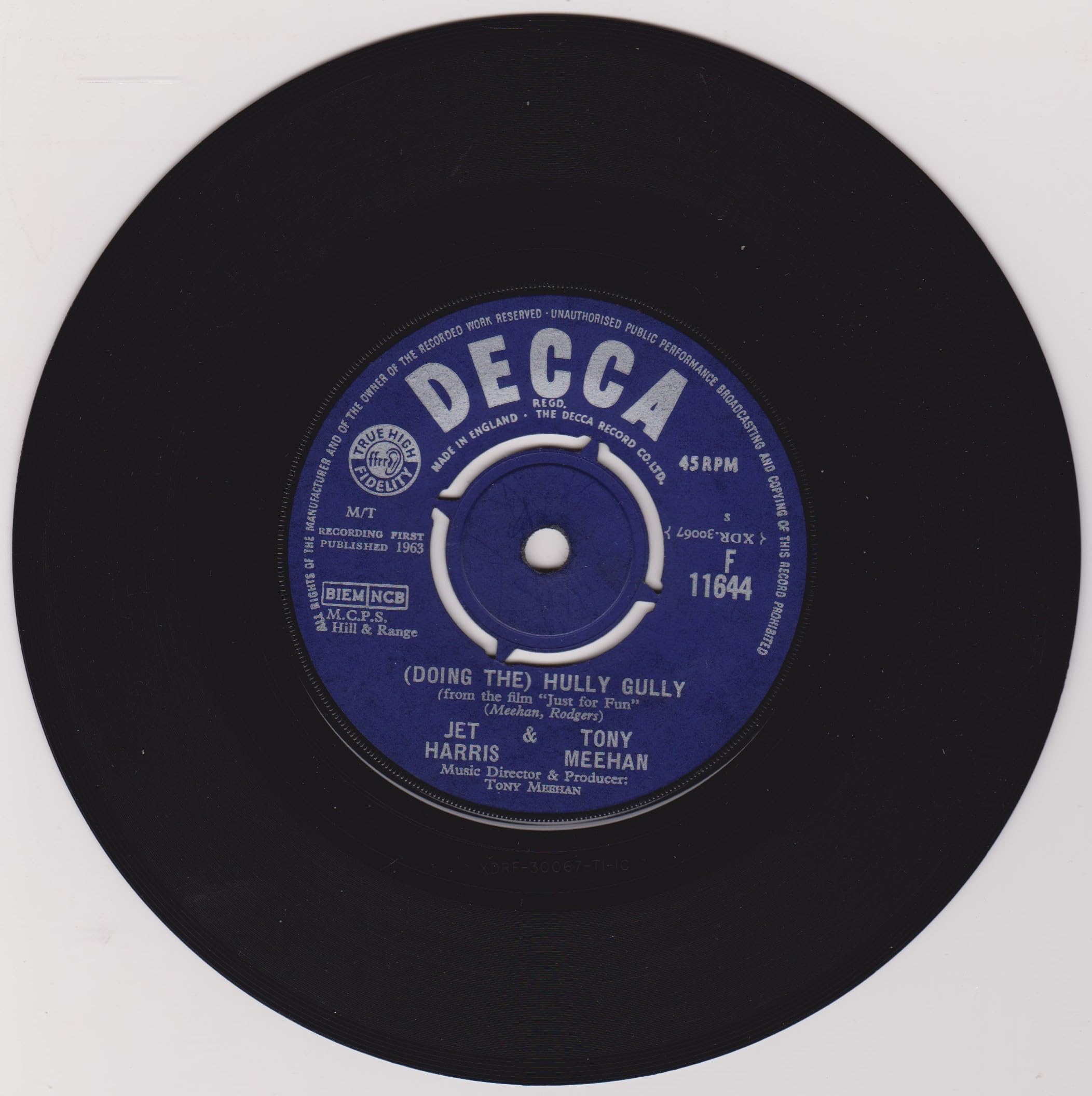 Jet Harris & Tony Meehan ‎– Scarlet O'Hara (Decca 1963) 7" vinyl single VG/-