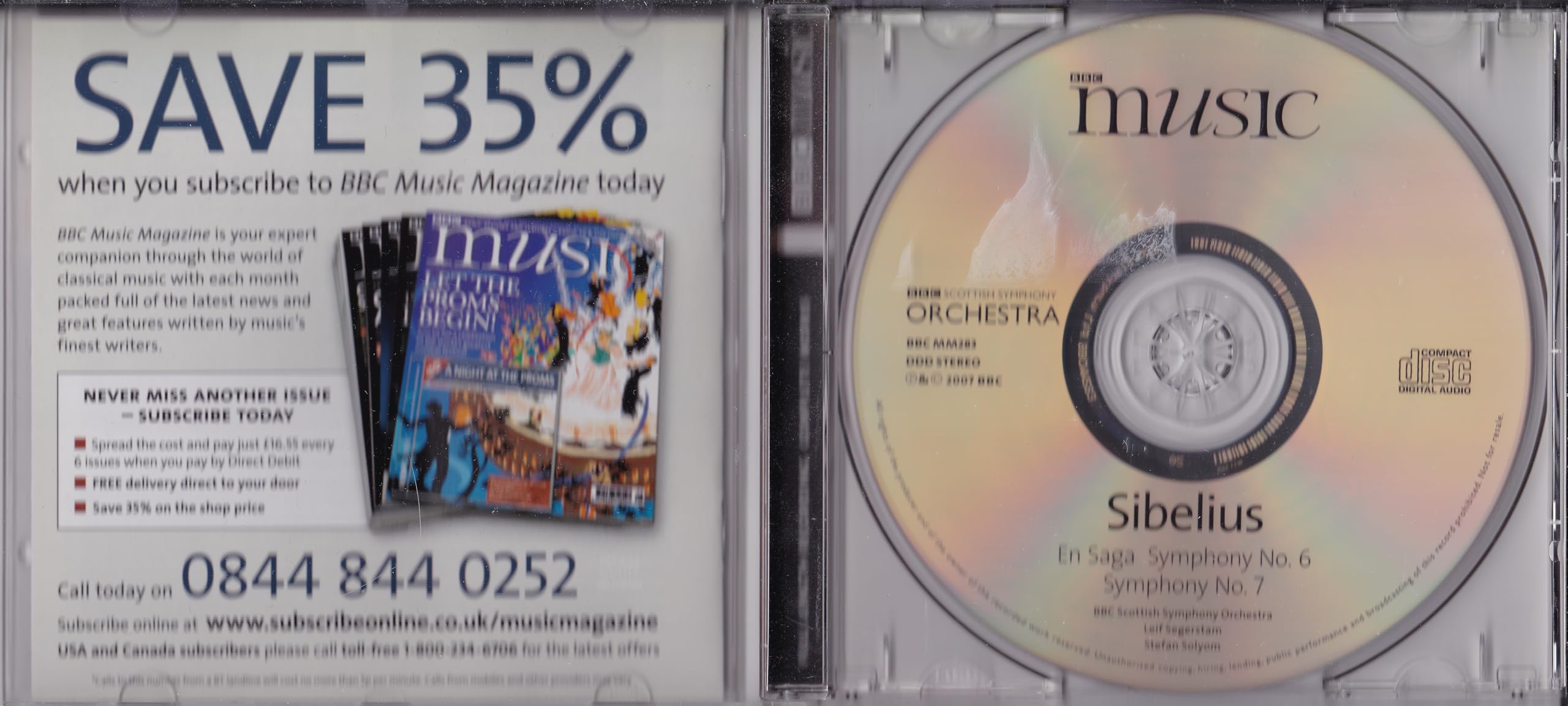 Sibelius - Symphony No. 6, Symphony No. 7, En Saga (2007) CD album