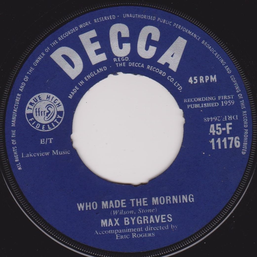 Max Bygraves ‎– Jingle Bell Rock (Decca 1959) 7" vinyl single VG/- jukebox centre hole