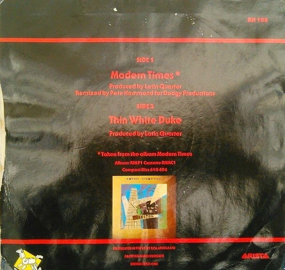 Latin Quarter - Modern Times (Rockin' Horse Records 1986) 7" vinyl P/S single VG/VG