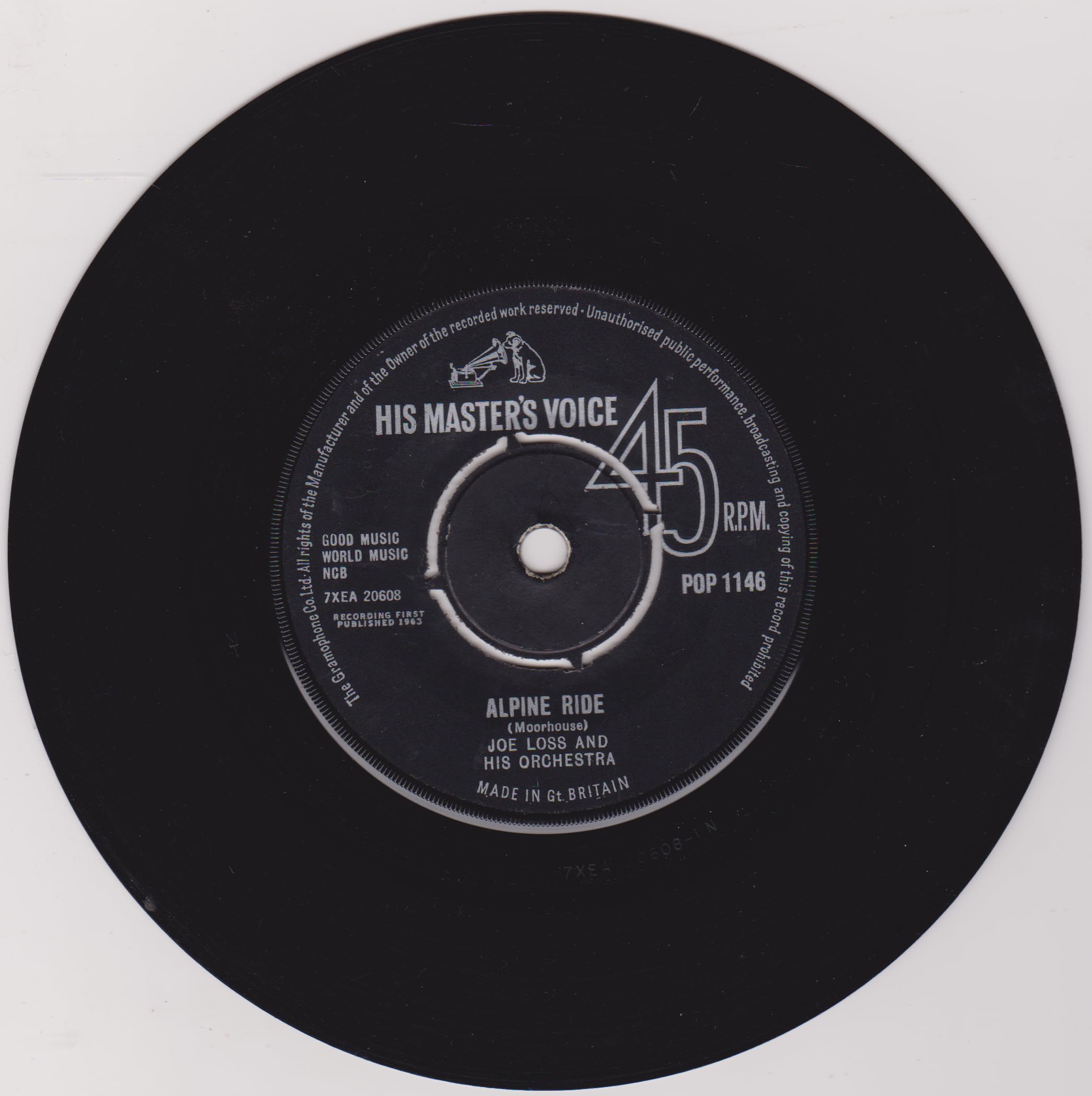 Joe Loss & His Orchestra ‎– Really Madison (HMV 1963) 7" vinyl single VG/-