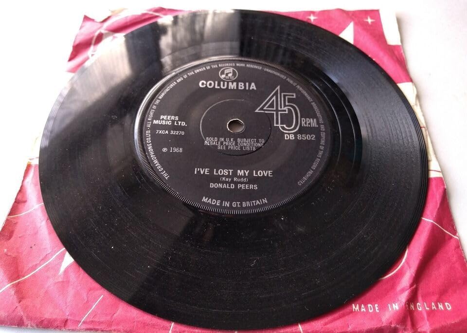 Donald Peers - Please Don't Go (Columbia 1968) 7" vinyl single VG/-