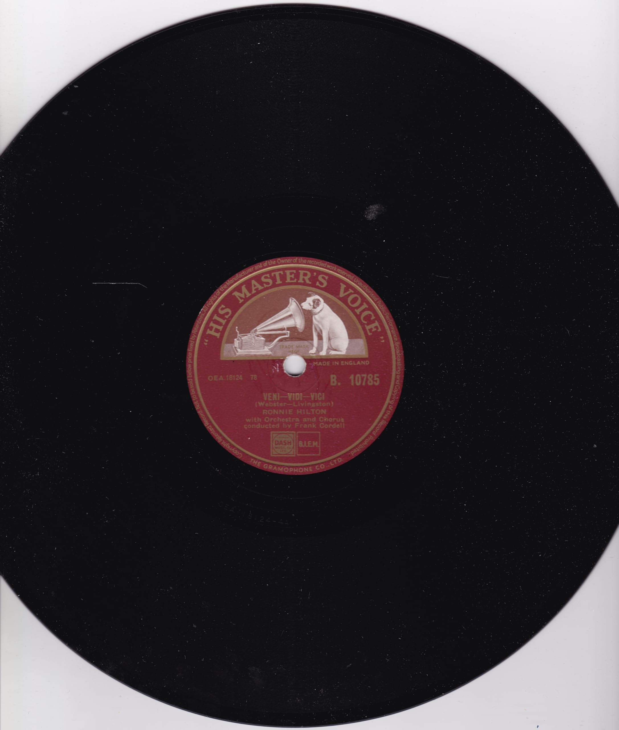 Ronnie Hilton – I Still Believe (HMV 1954) 10" 78RPM shellac single VG/G+