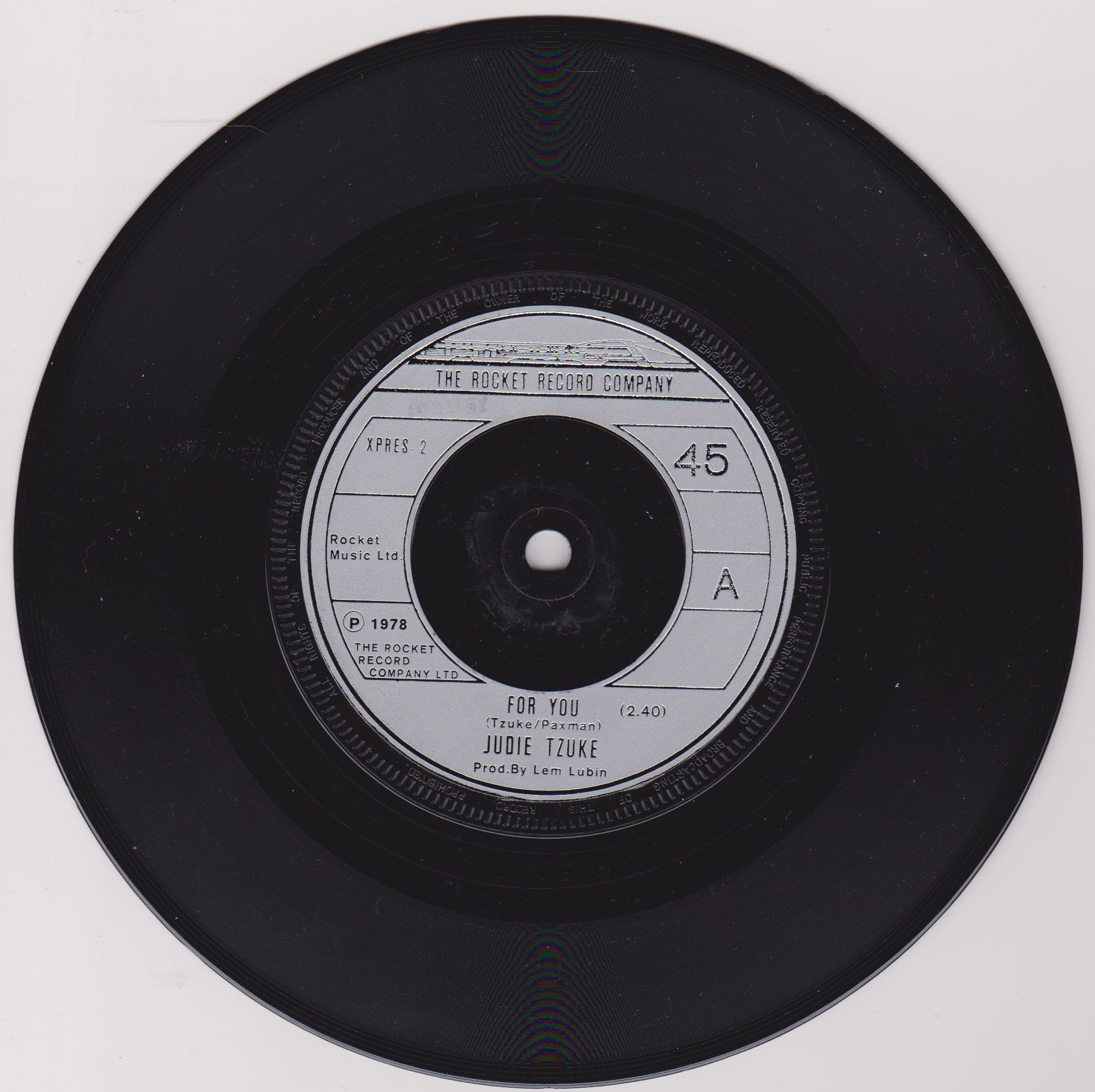 Judie Tzuke – For You (Rocket 1978) 7" vinyl single VG/VG