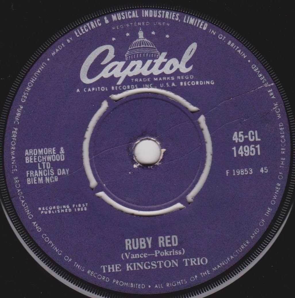 The Kingston Trio ‎– Tom Dooley (Capitol 1959) 7" vinyl single VG/-