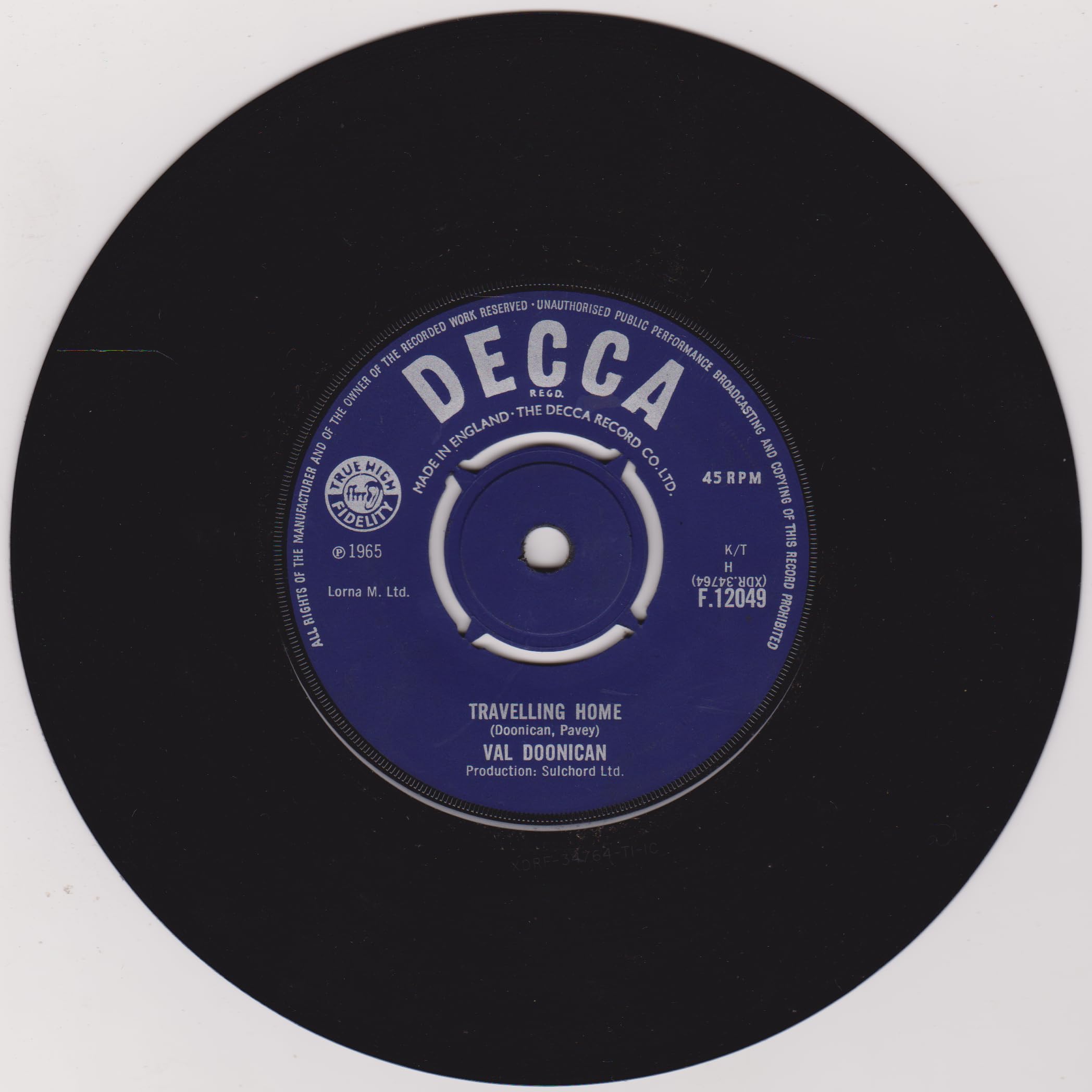 Val Doonican - The Special Years (Decca 1965) 7" vinyl single VG/VG