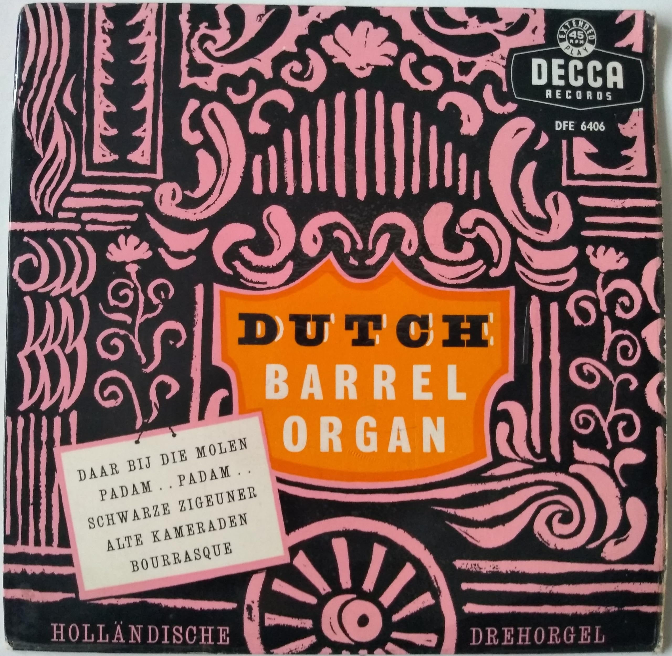 Dutch Barrel Organ (Decca 1959) 7" vinyl EP VG/VG