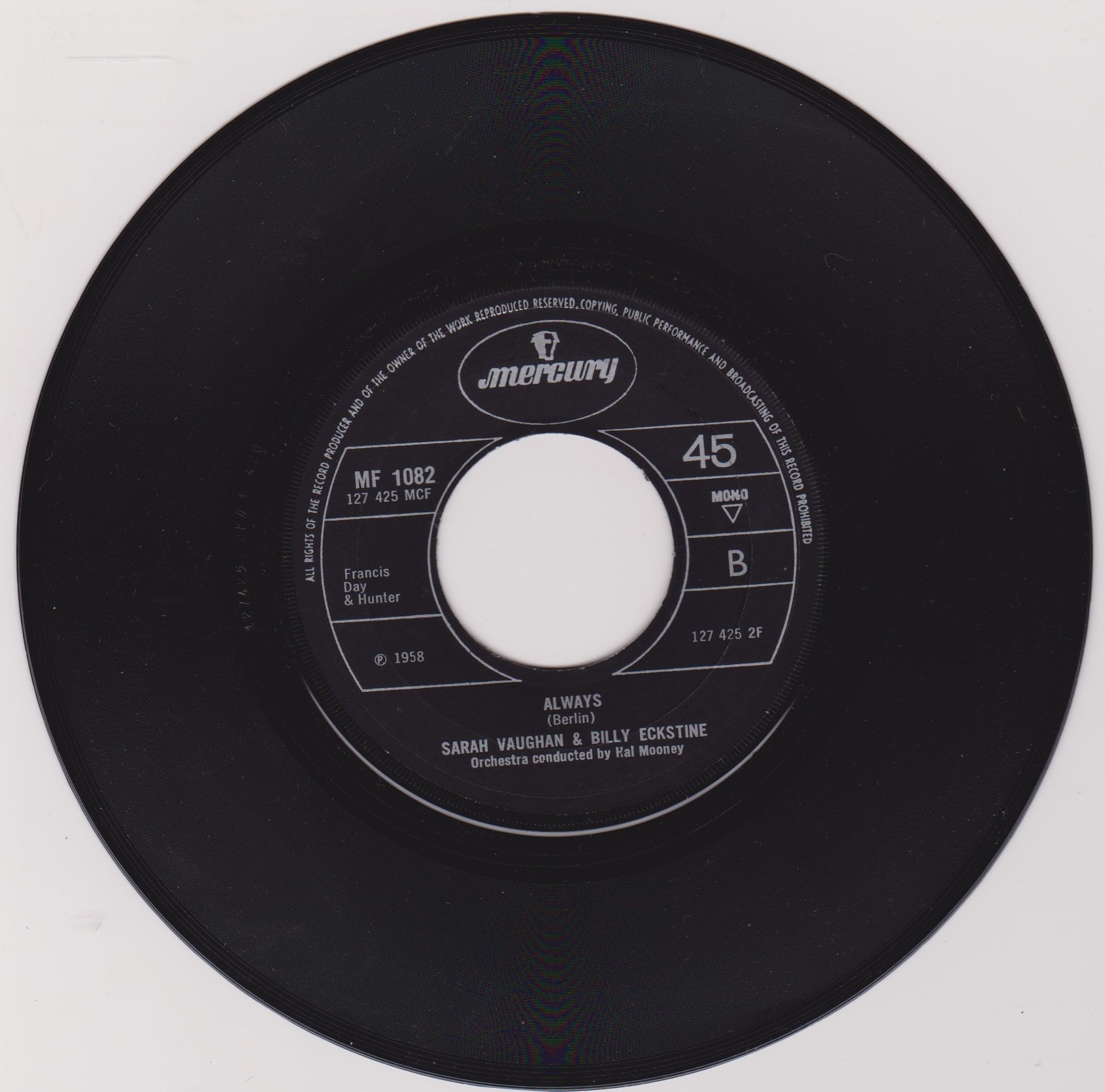 Sarah Vaughan & Billy Eckstine ‎– Passing Strangers (Mercury 1969) 7" vinyl single VG/- jukebox centre