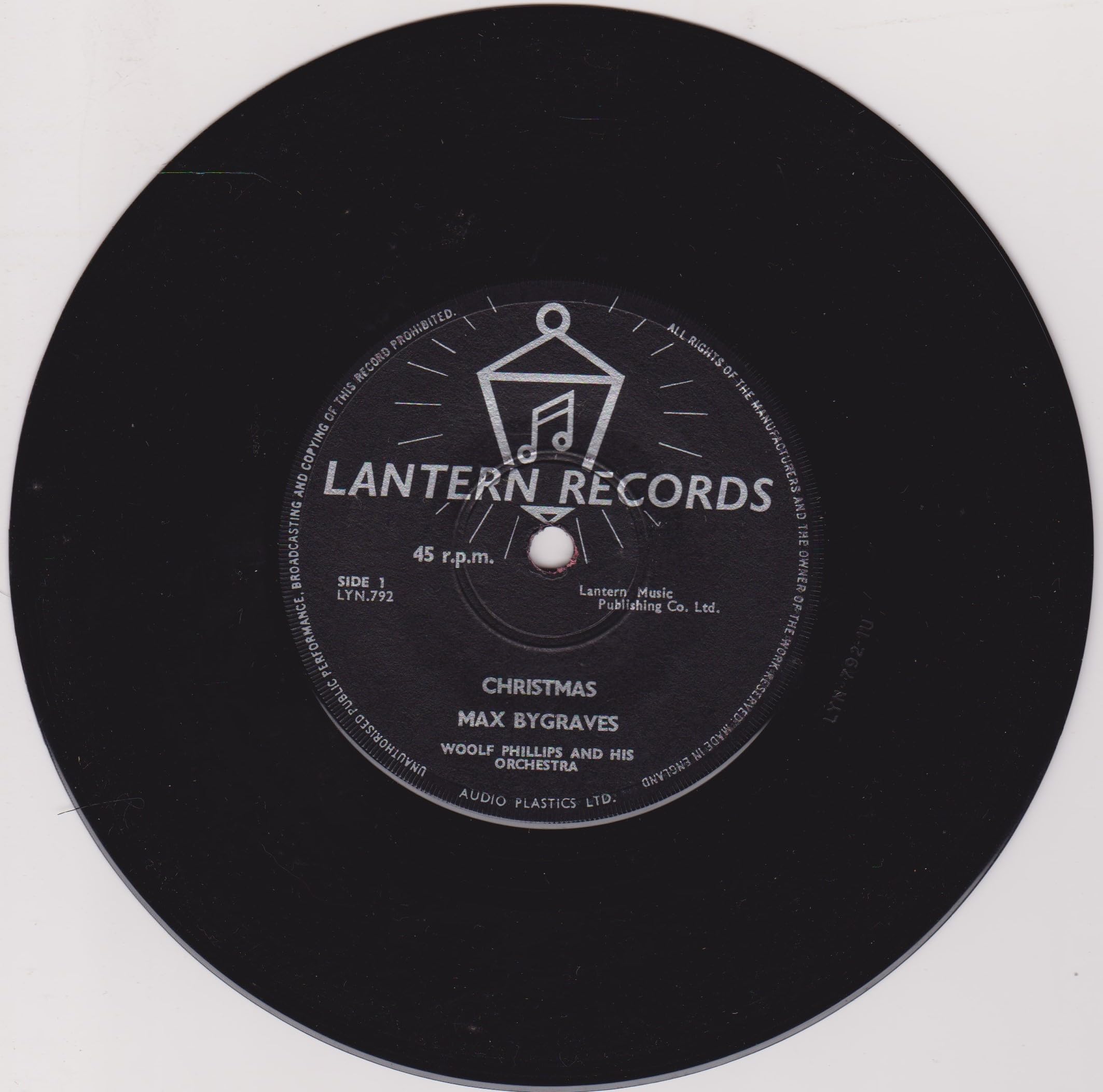 Max Bygraves ‎– Christmas / White Christmas (Lantern 1965) 7" vinyl single VG/-