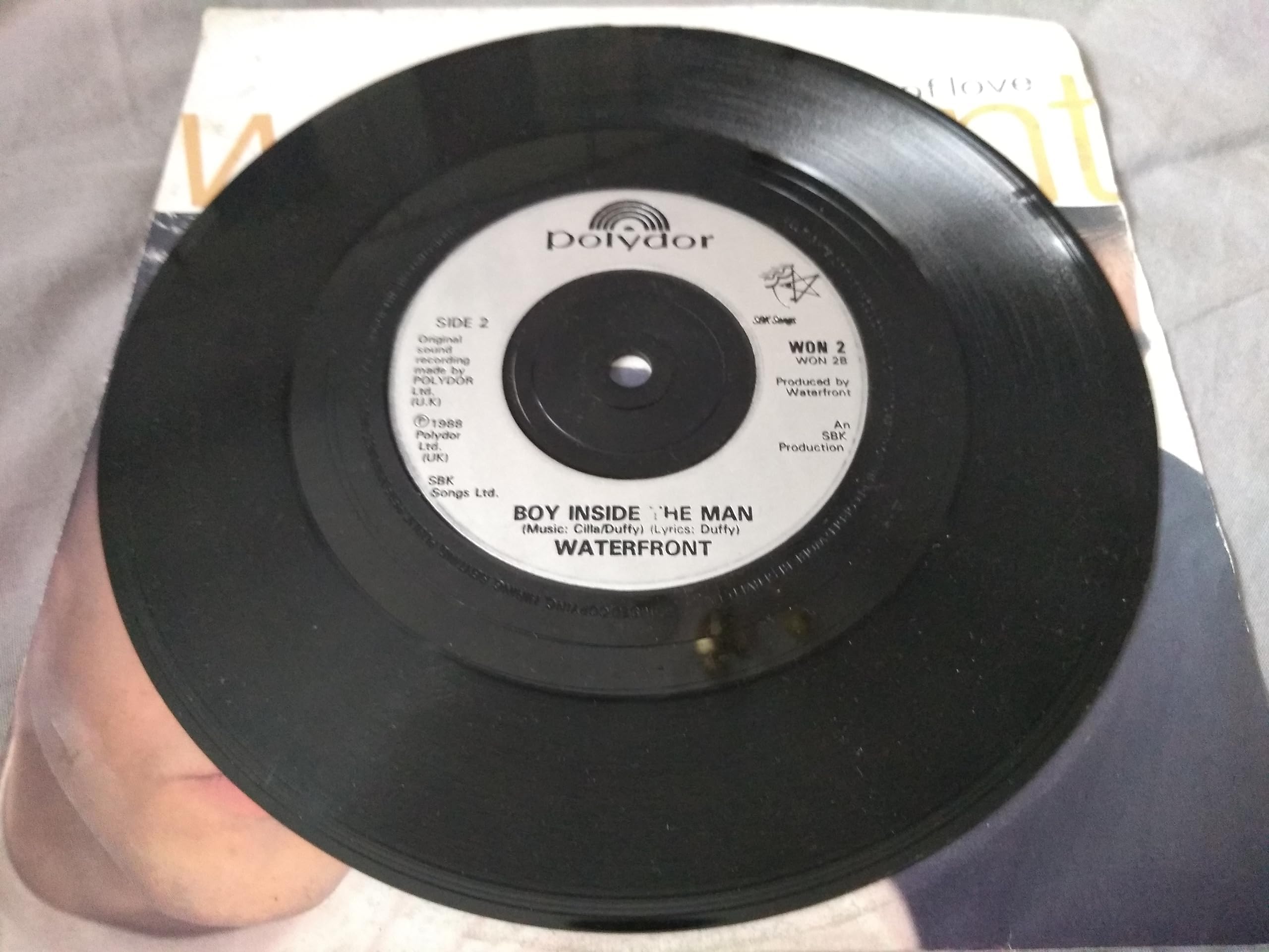 Waterfront - Nature of Love (Polydor 1988) 7" vinyl single VG/G+