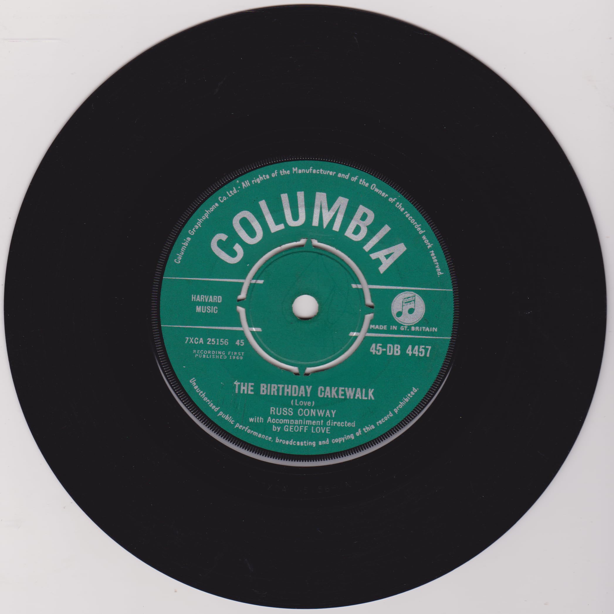 Russ Conway ‎– Lucky Five (Columbia 1960) 7" vinyl single VG/-
