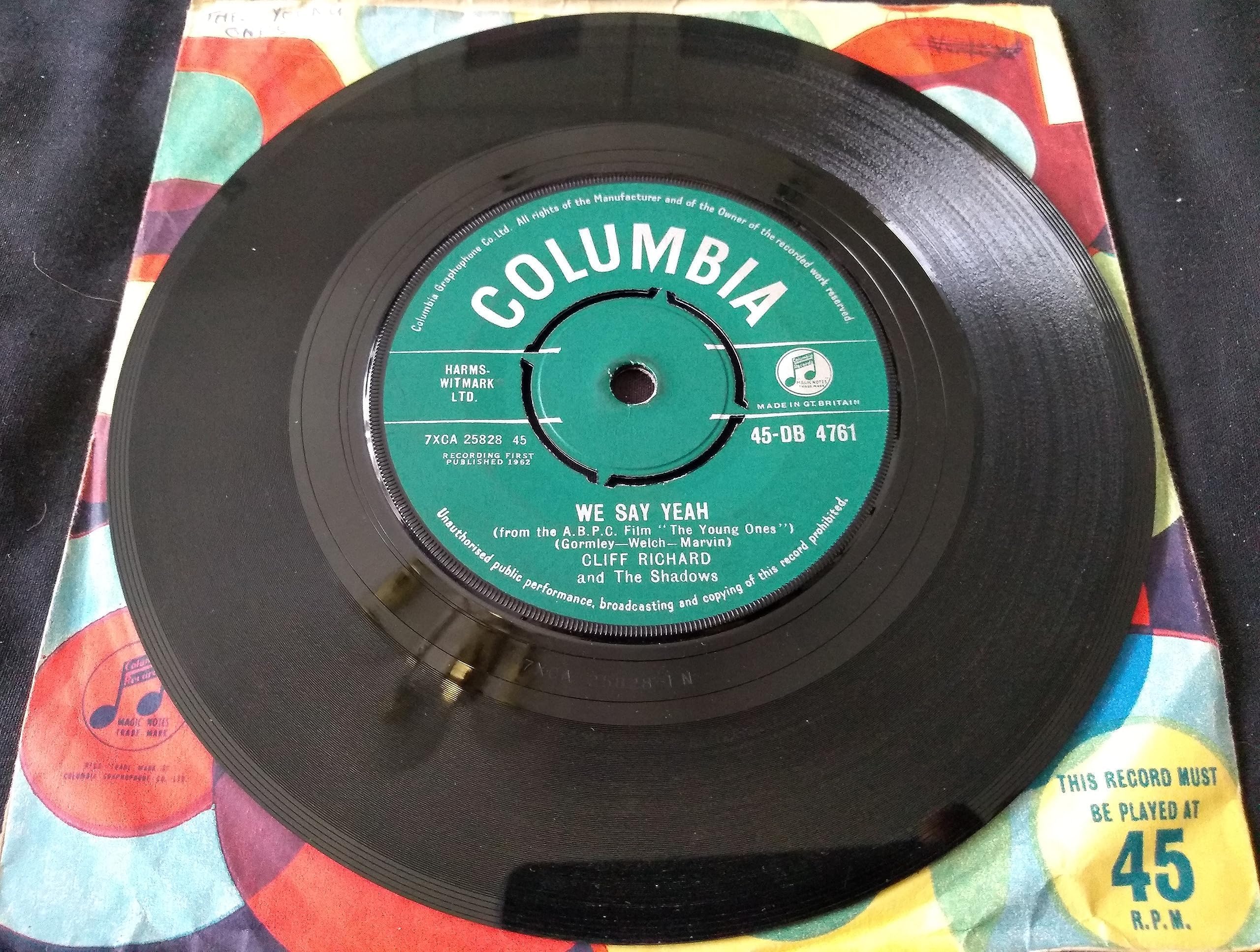 Cliff Richard and The Shadows – The Young Ones (Columbia 1962) 7" vinyl single VG/VG