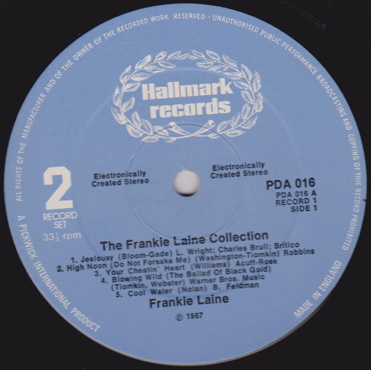 Frankie Laine ‎– The Frankie Laine Collection (Hallmark 1974) 2x12" vinyl LP VG/VG