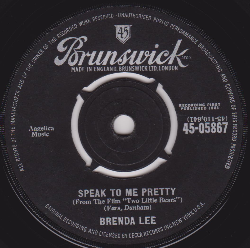 Brenda Lee - Speak To Me Pretty (Brunswick 1962) 7" vinyl single VG/-