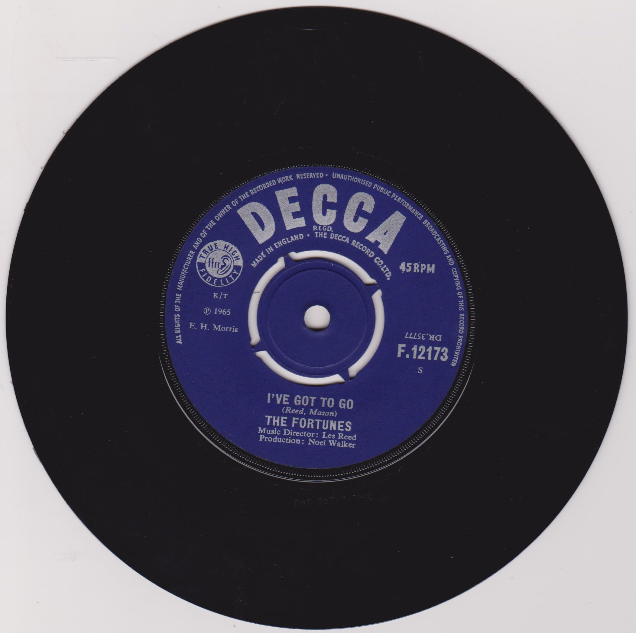 The Fortunes – You've Got Your Troubles (Decca 1965) 7" vinyl single VG/VG