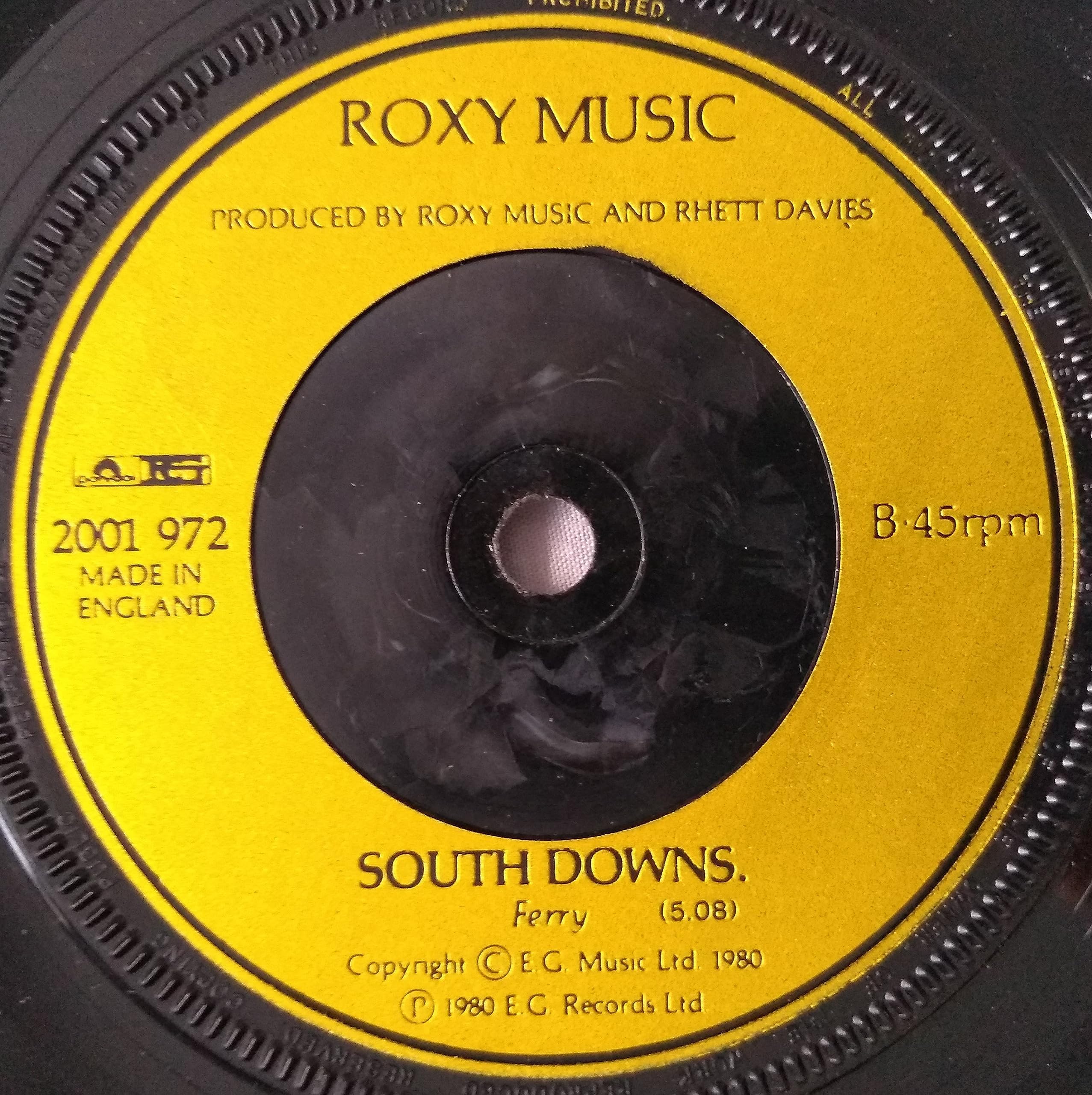 Roxy Music - Oh Yeah (On The Radio) (EG 1980) 7" vinyl single VG/-