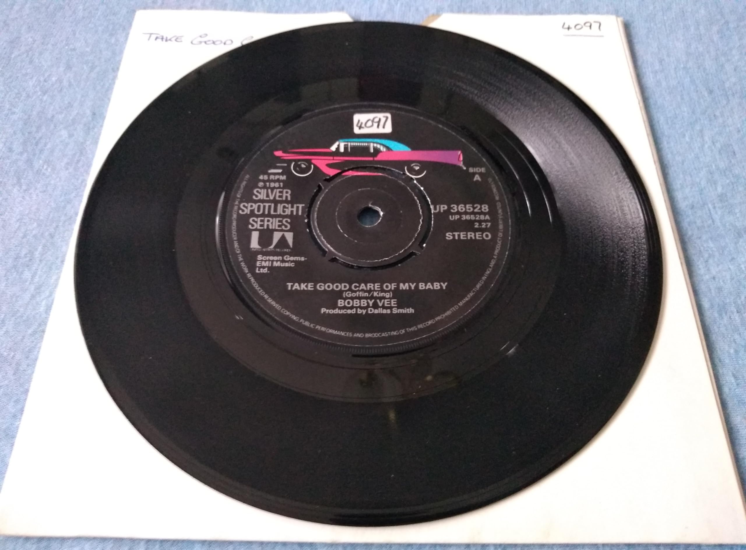 Bobby Vee - Take Good Care of My Baby (UA 1979) 7" vinyl single VG/-