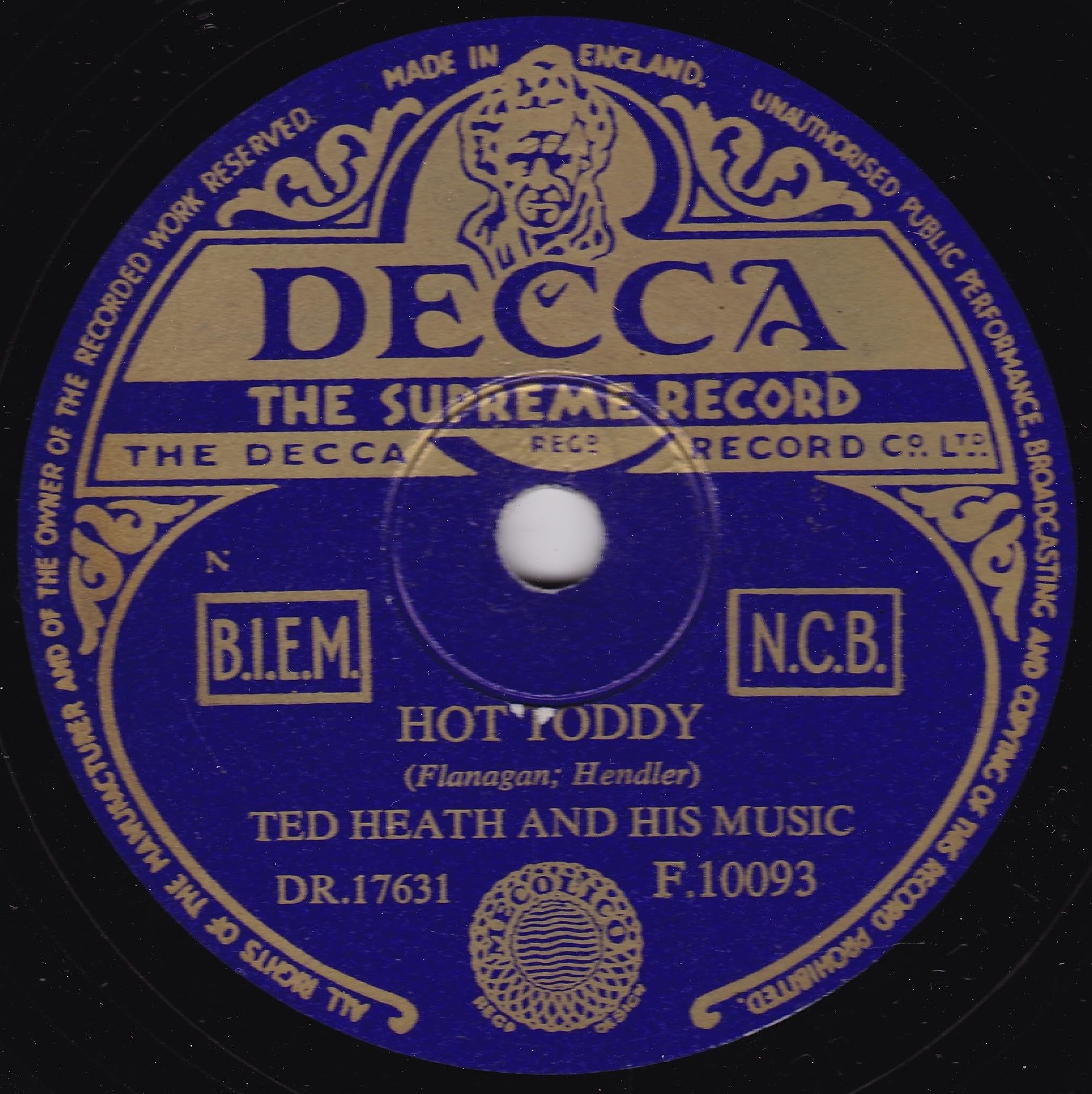 Ted Heath And His Music ‎– Strike Up The Band (Decca 1953) 10" 78RPM shellac single VG/-