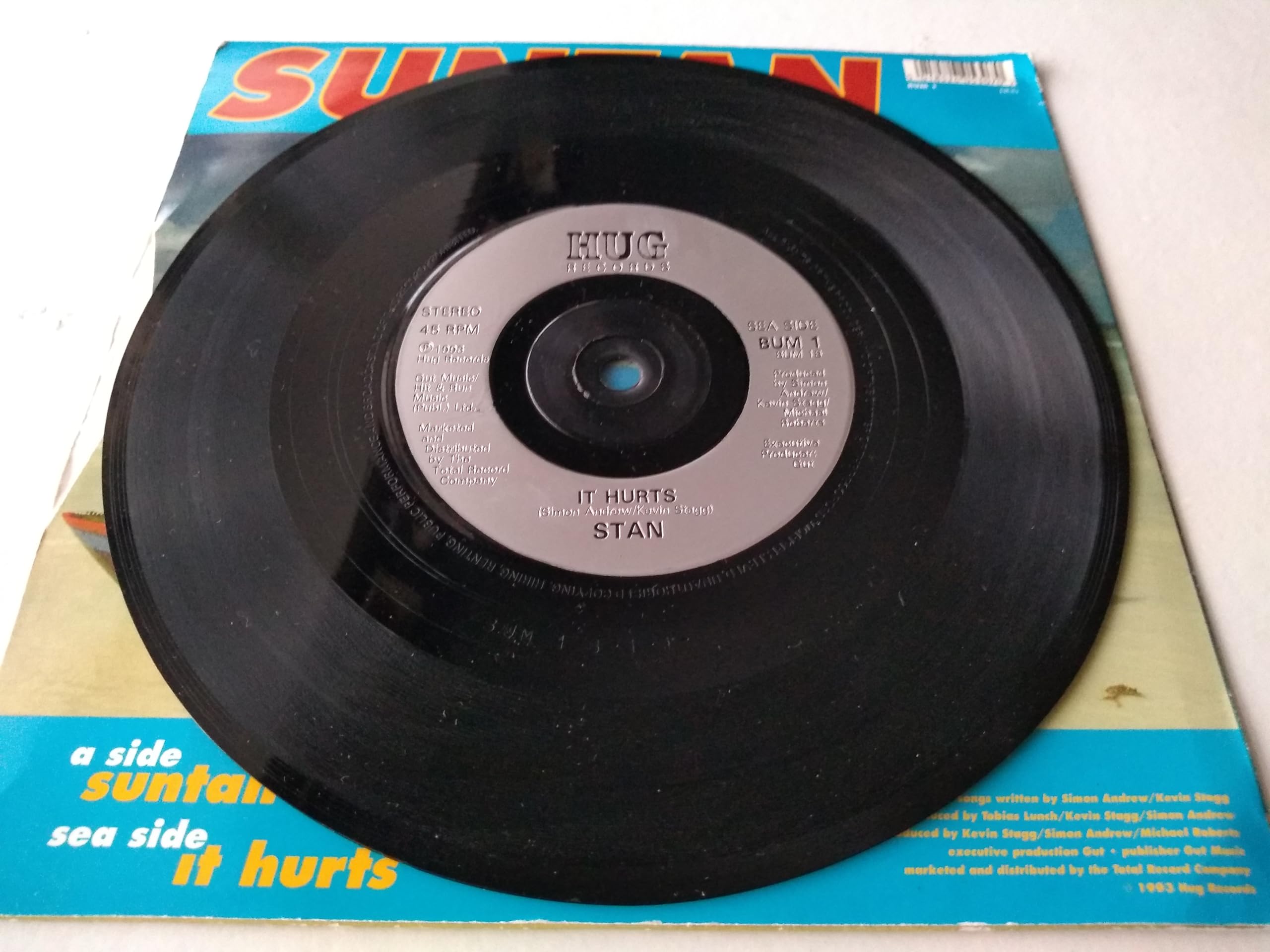 Stan ‎– Suntan (Hug 1993) 7" vinyl single VG/VG