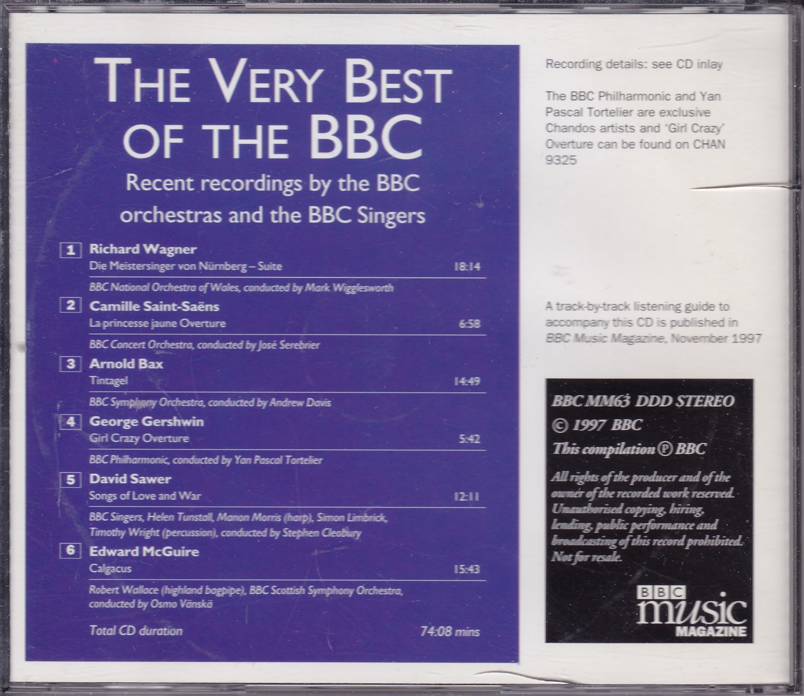 Various ‎– The Very Best Of The BBC: Celebrating The BBC Orchestras And BBC Singers (1997) CD album