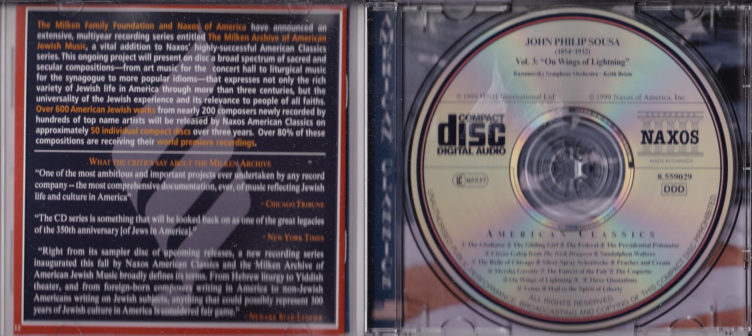 John Philip Sousa - On Wings of Lightning (1999) CD album