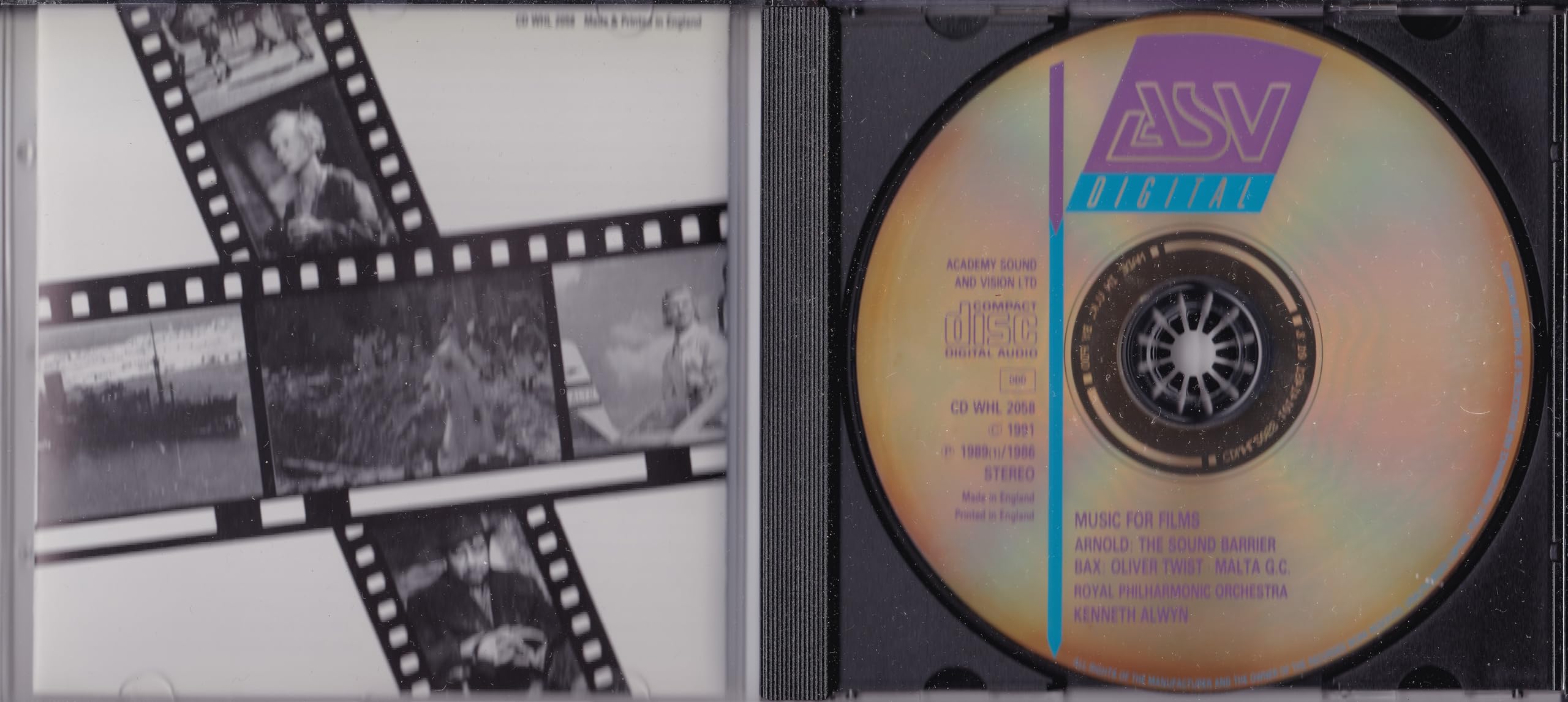 Arnold Bax, Malcolm Arnold ‎– Music For Films: Oliver Twist, Malta G,C. The Sound Barrier (1991) CD album