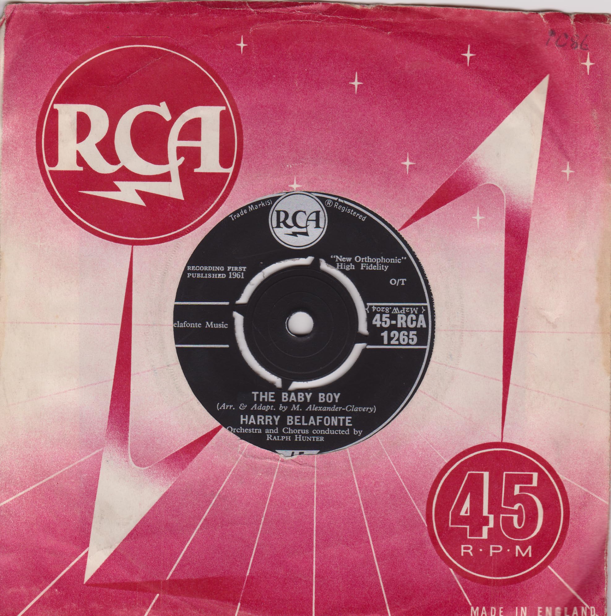 Harry Belafonte – Kingston Market (RCA 1961) 7" vinyl single VG/VG