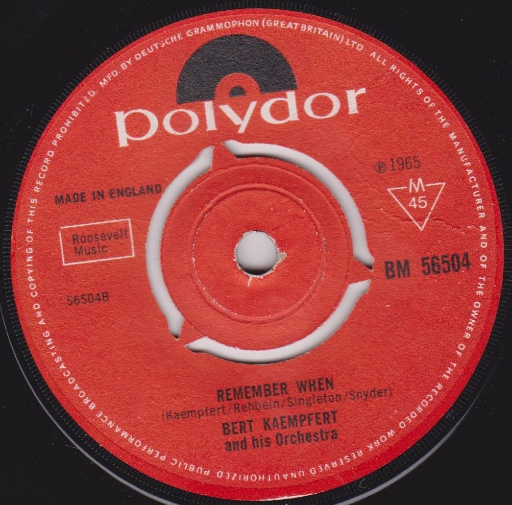 Bert Kaempfert & His Orchestra ‎– Bye Bye Blues (Polydor 1965) 7" vinyl single VG/-