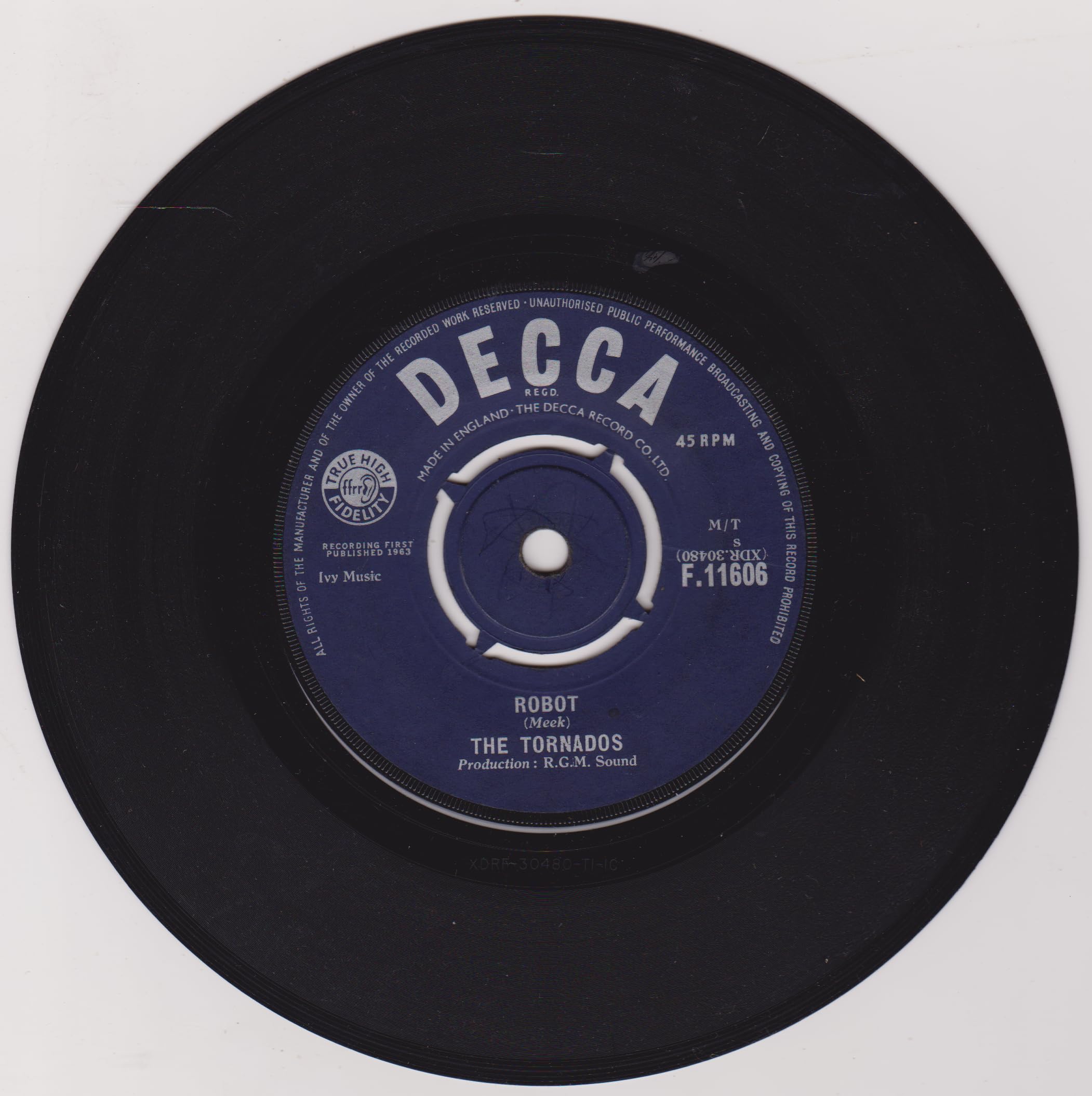 The Tornados - Robot (Decca 1963) 7" vinyl single VG/VG