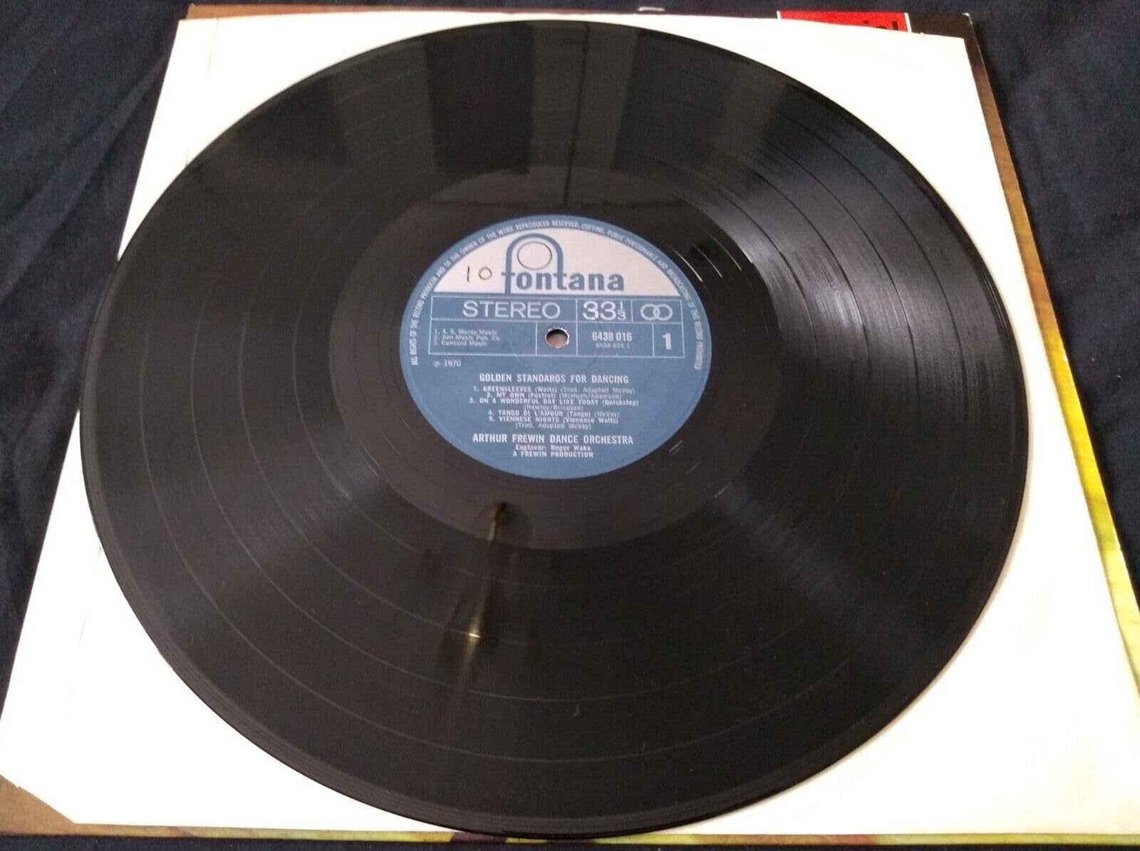Arthur Frewin Dance Orchestra - Golden Standards for Dancing (Fontana 1970) 12" vinyl LP VG/VG