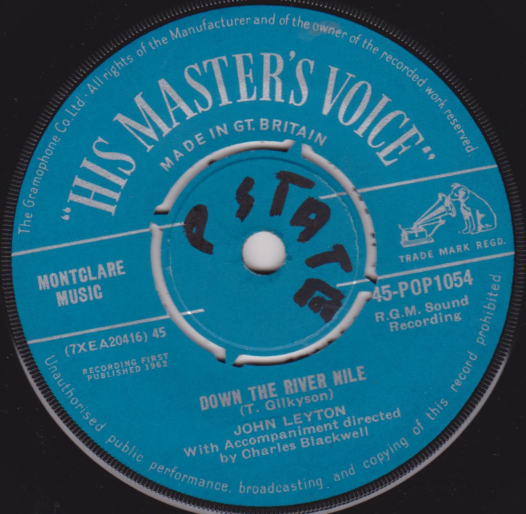 John Leyton – Down The River Nile (HMV 1962) 7" vinyl single VG/-