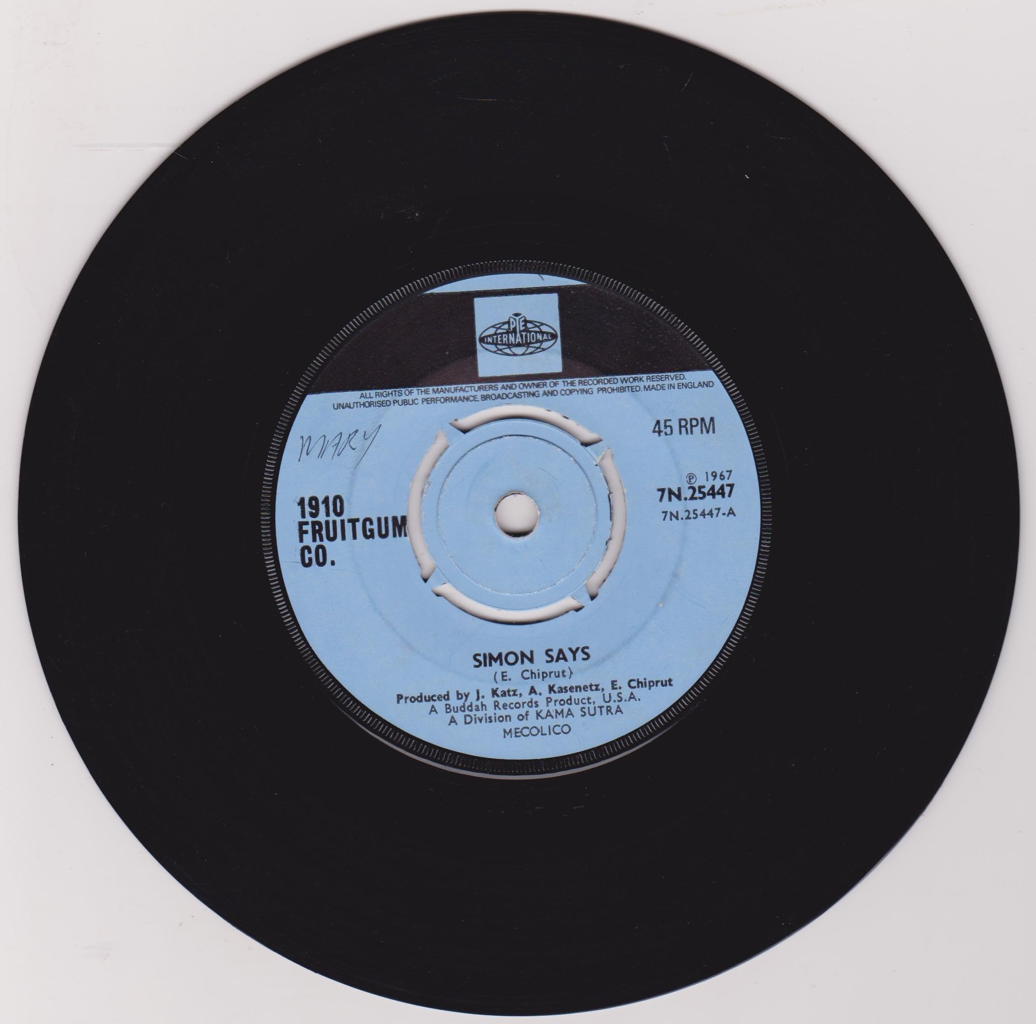 1910 Fruitgum Co. - Simon Says (Pye 1967) 7" vinyl single VG/-