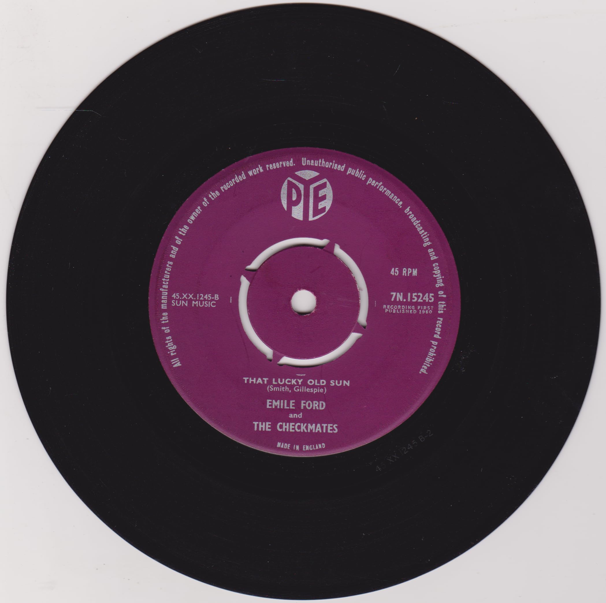 Emile Ford And The Checkmates ‎– On A Slow Boat To China (Pye 1960) 7" vinyl single VG/VG