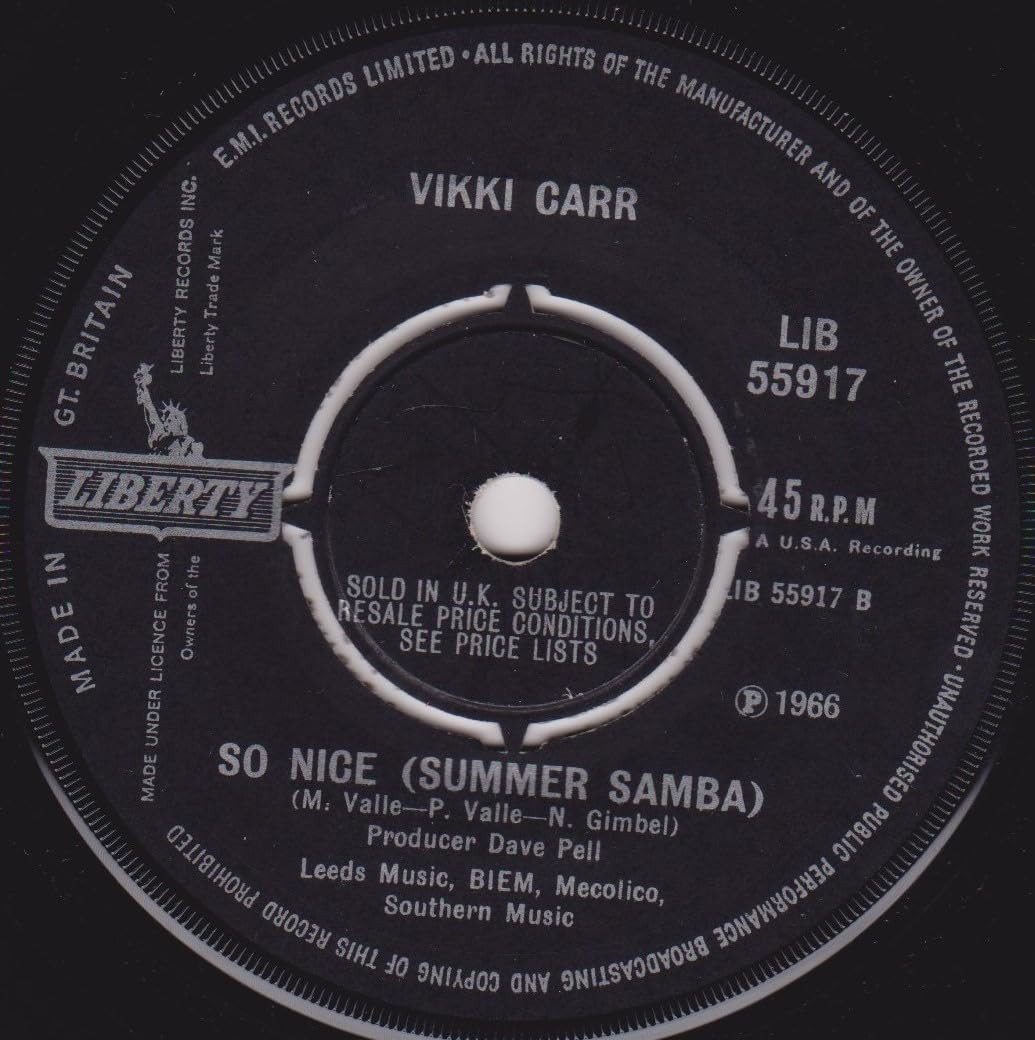 Vikki Carr ‎– It Must Be Him (Seul Sur Son E Toile) (Liberty 1967) 7" vinyl single VG/-