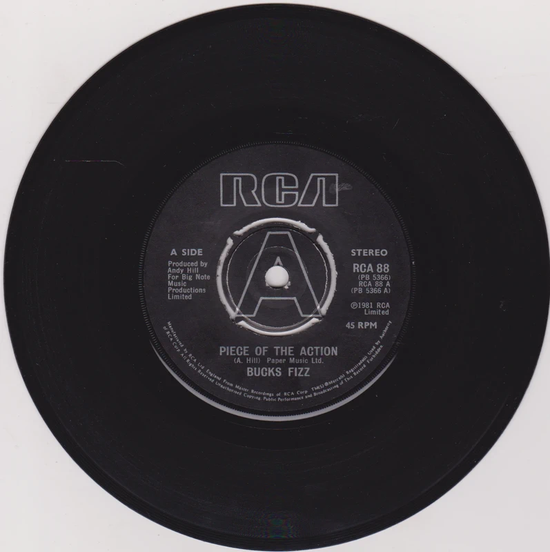 Bucks Fizz – Piece Of The Action (RCA 1981) 7" vinyl single VG/VG