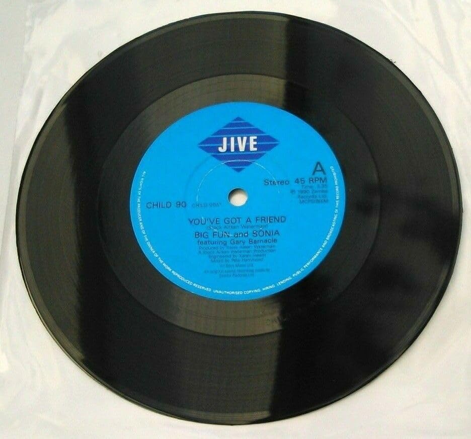 Big Fun and Sonia - You've Got a Friend (Jive 1990) 7" vinyl single VG/-