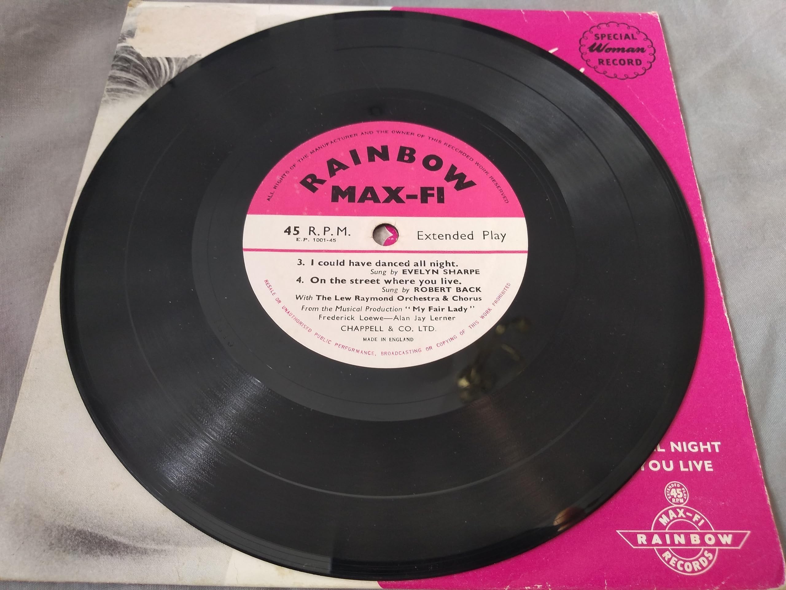 Various - My Fair Lady (Rainbow Max-Fi 1958) 7" vinyl EP VG/VG