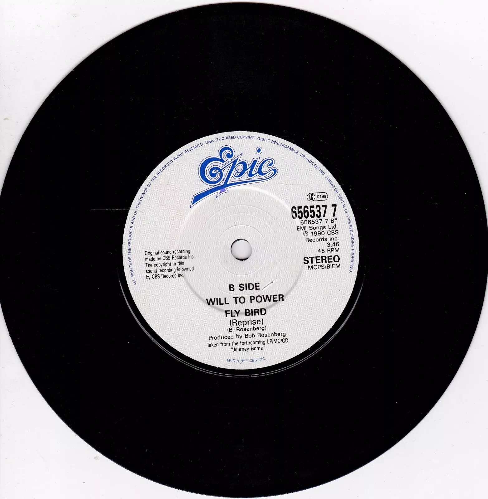 Will To Power – I'm Not In Love (Epic, 1990) 7" vinyl single VG/VG