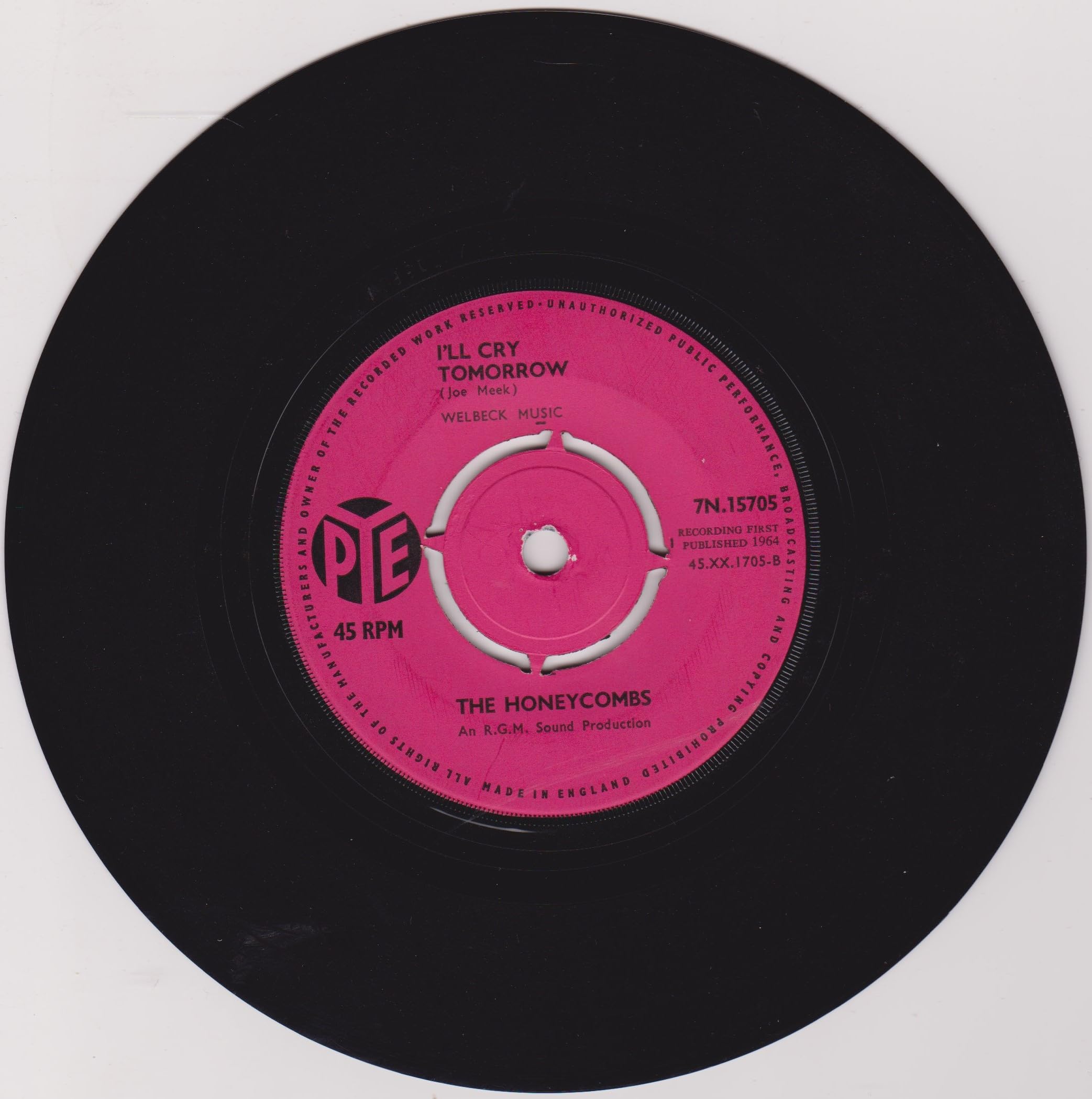 The Honeycombs - Is It Because? (Pye 1964) 7" vinyl single VG/-