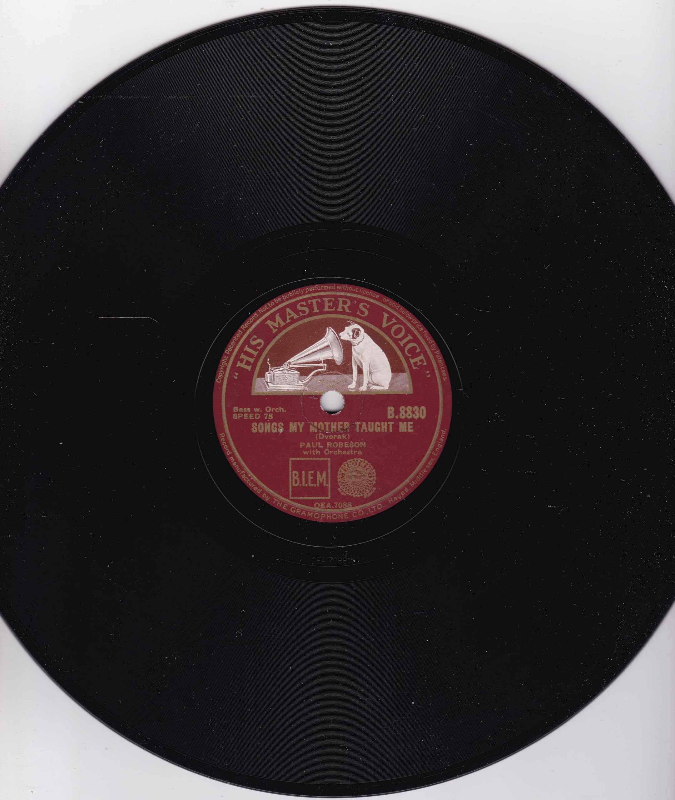 Paul Robeson - Trees (HMV) 10" 78 RPM shellac single VG/-