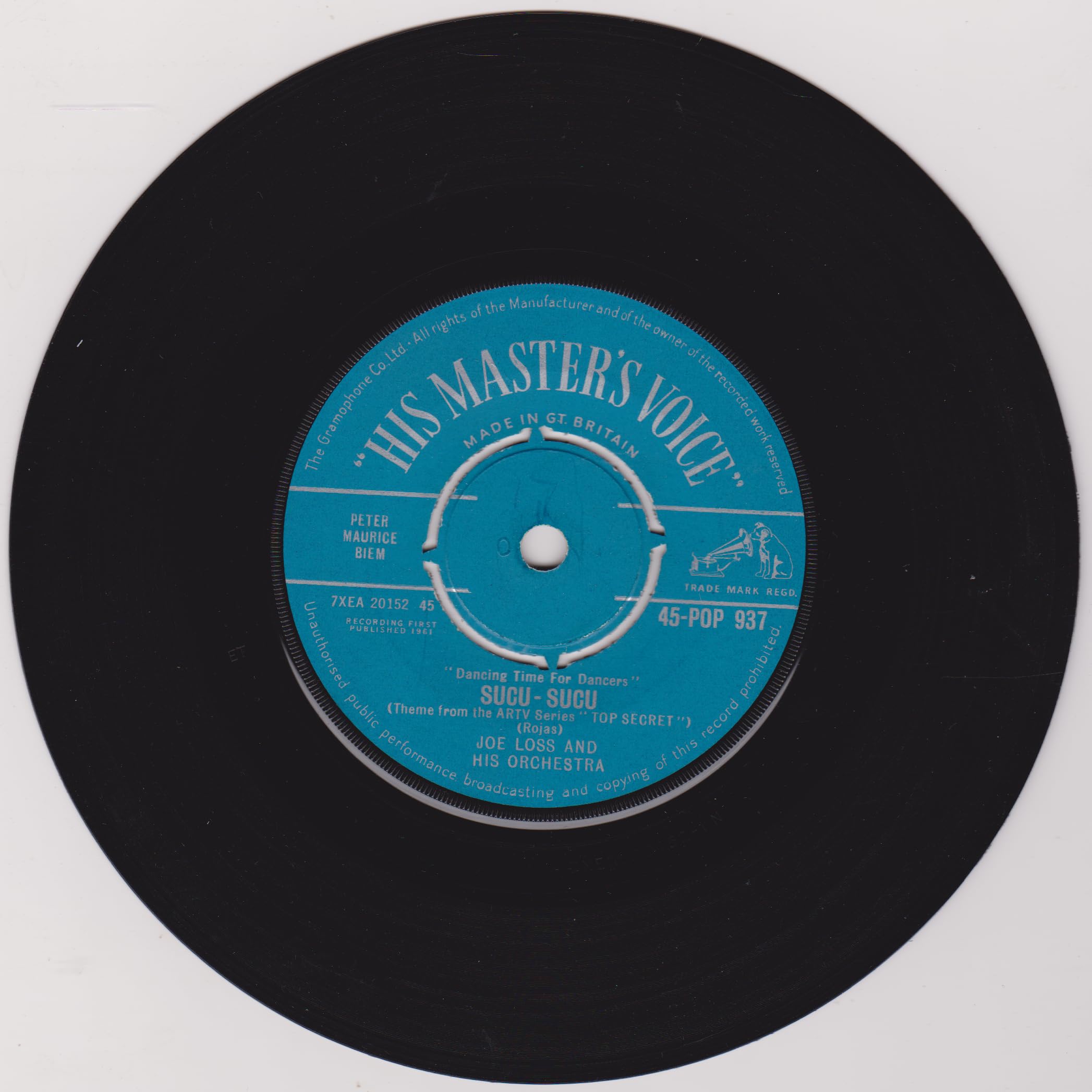 Joe Loss And His Orchestra ‎– Sucu Sucu (HMV 1961) 7" vinyl single VG/-