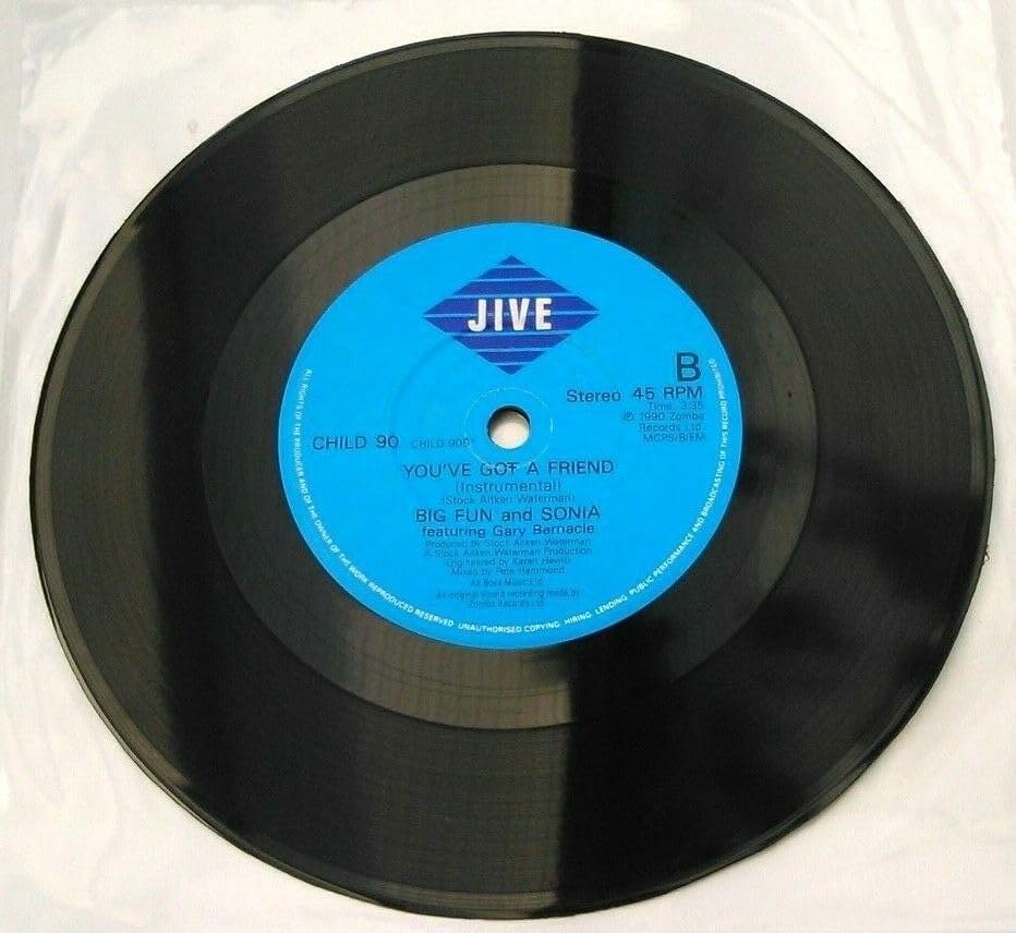 Big Fun and Sonia - You've Got a Friend (Jive 1990) 7" vinyl single VG/-