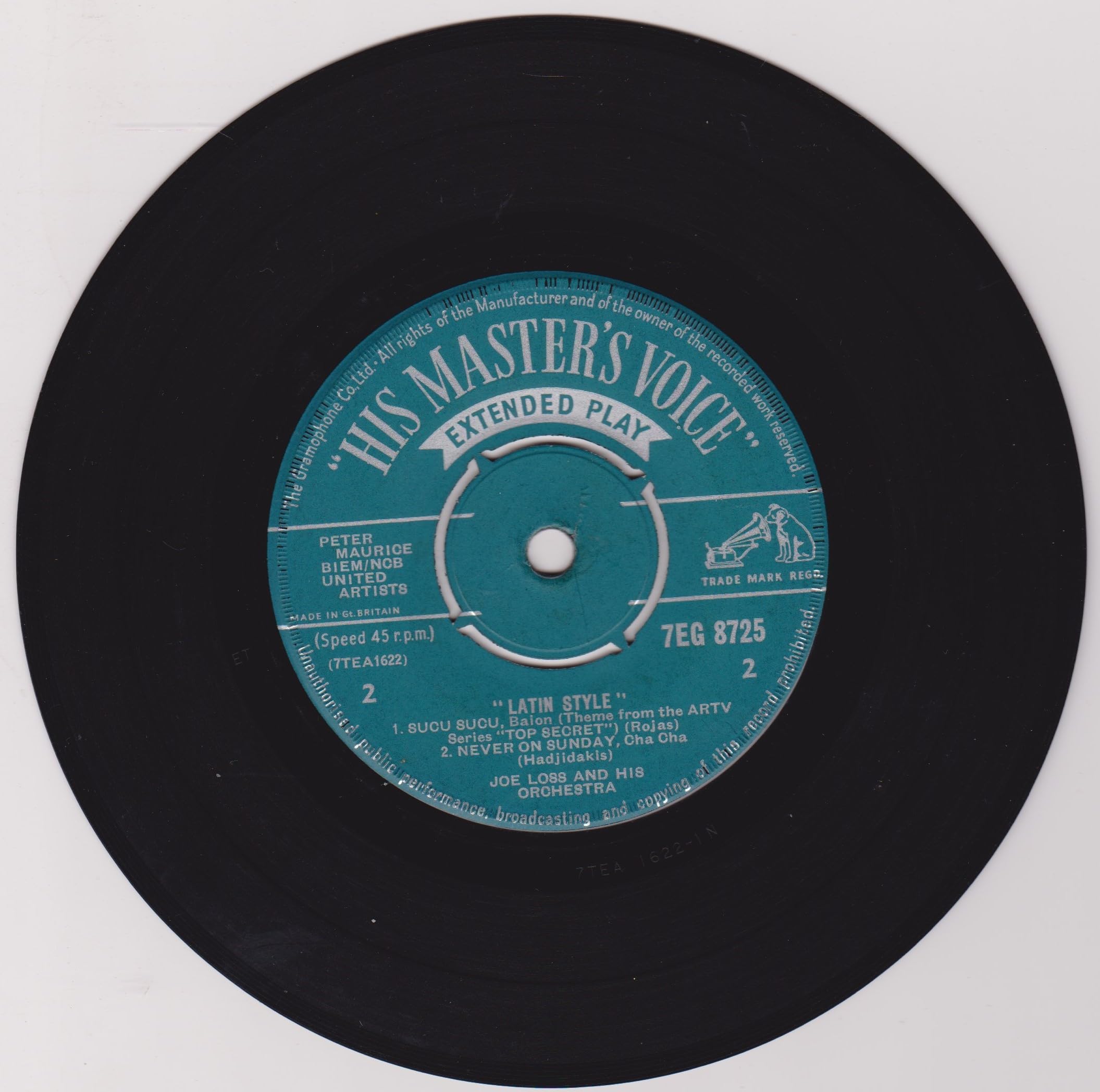 Joe Loss And His Orchestra ‎– Latin Style (HMV 1961) 7" vinyl EP VG/VG