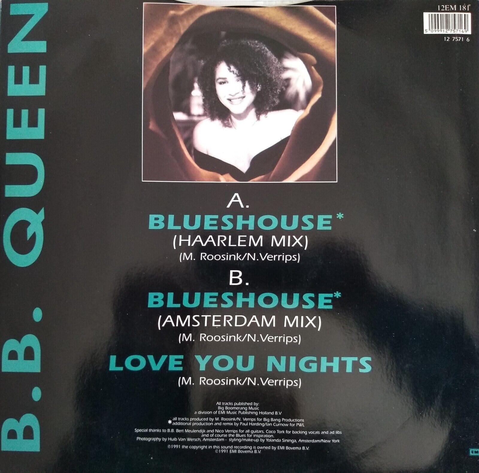 B.B. Queen - Blueshouse (EMI 1991) 12" vinyl single VG/VG