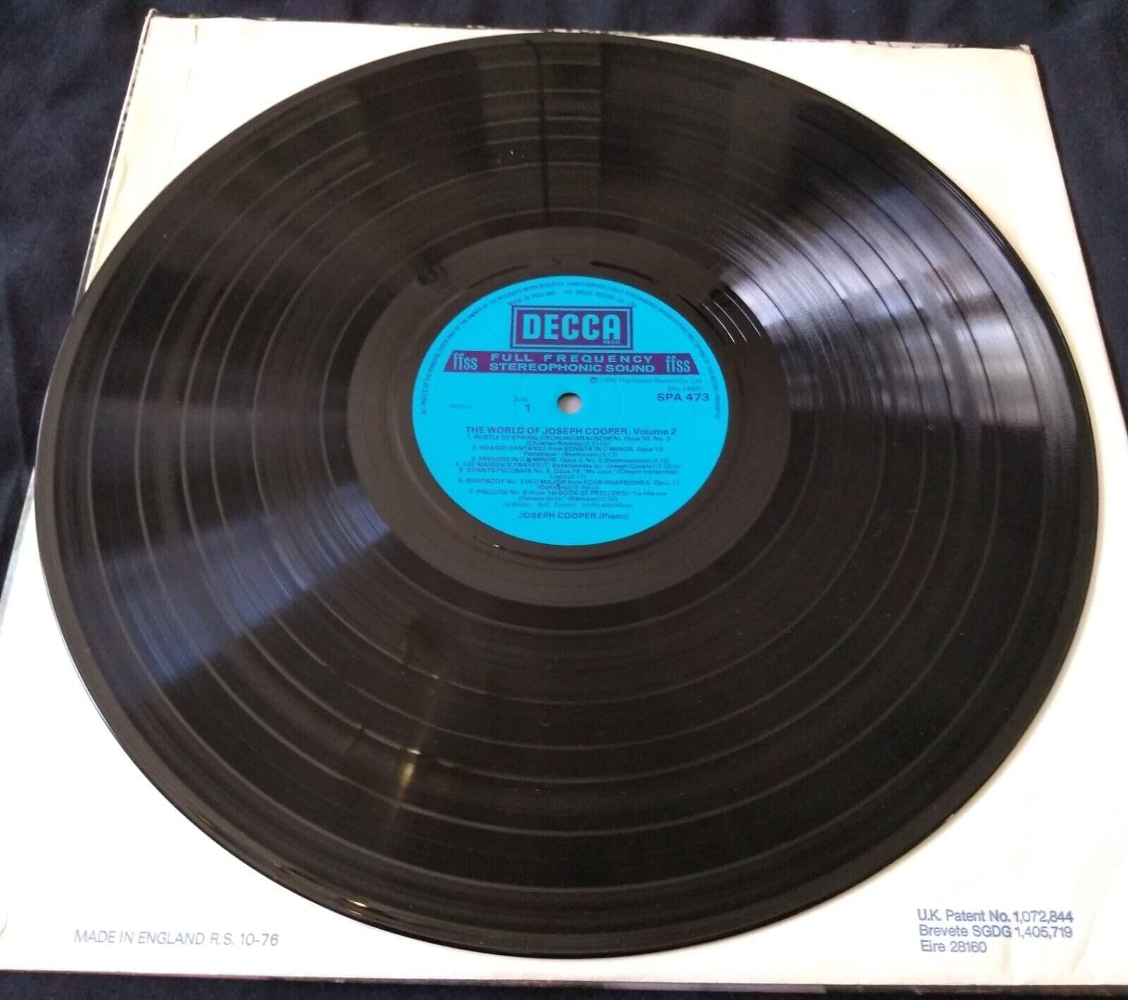 Joseph Cooper ‎– The World Of Joseph Cooper Vol.II Hidden Melodies And Six Favourite Pieces (Decca 1976) 12" vinyl LP VG/VG