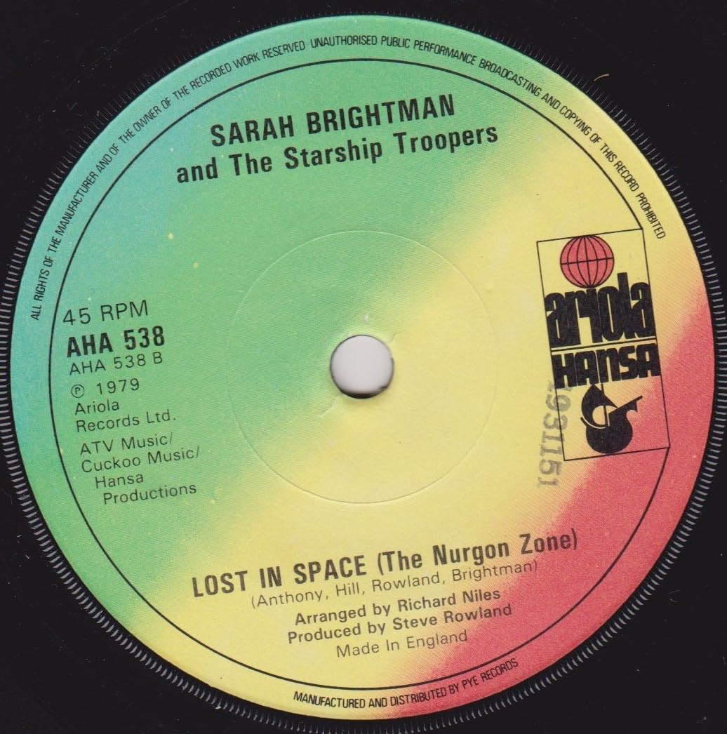 Sarah Brightman and The Starship Troopers - The Adventures of the Love Crusader (Ariola 1979) 7" vinyl single VG/-