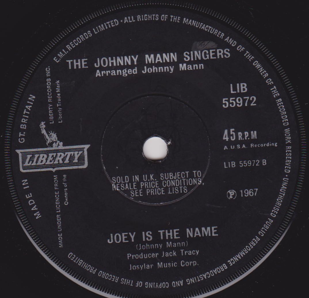 Johnny Mann Singers - Up-Up And Away (Liberty 1967) 7" vinyl single VG/-